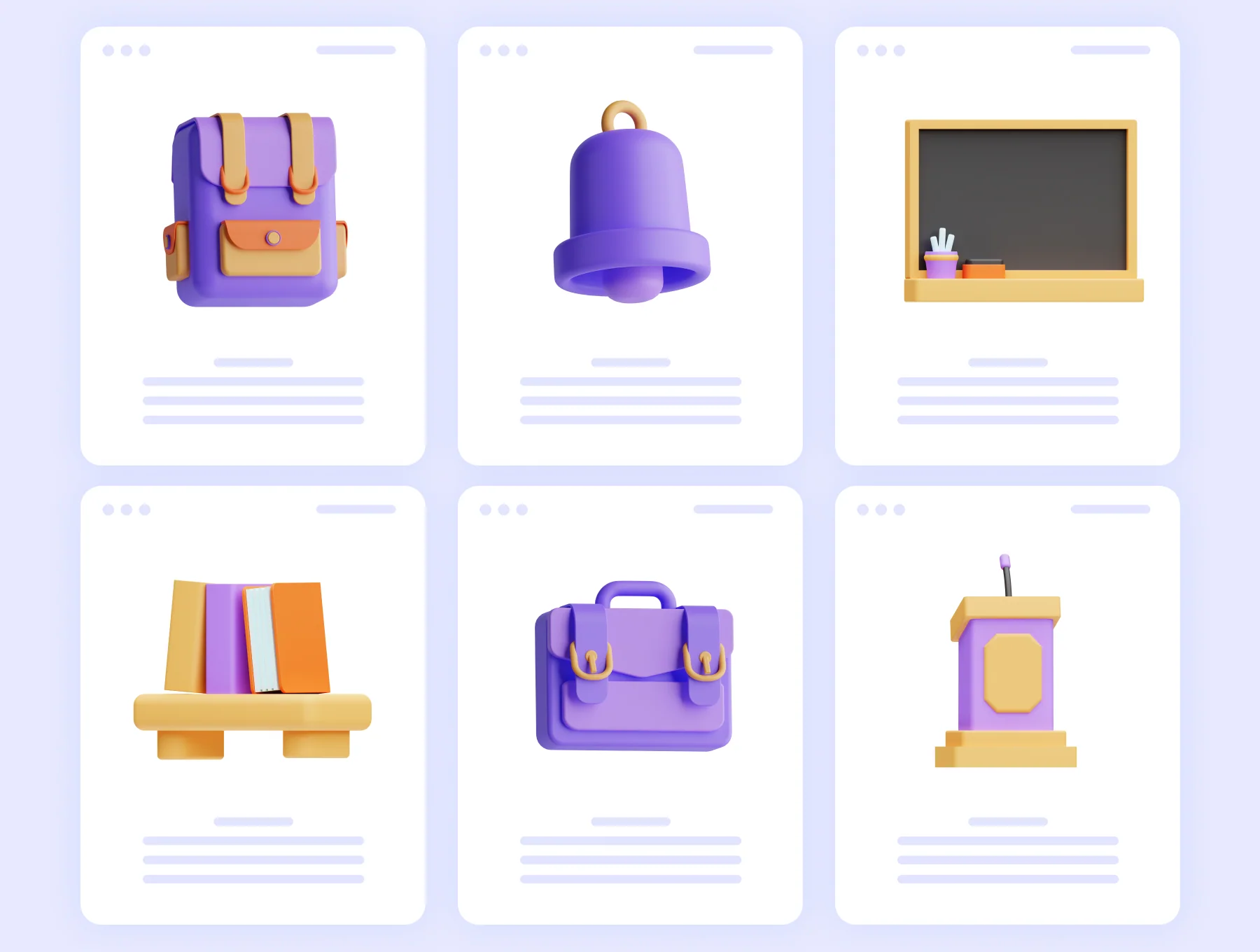 3D College Icon Set 5