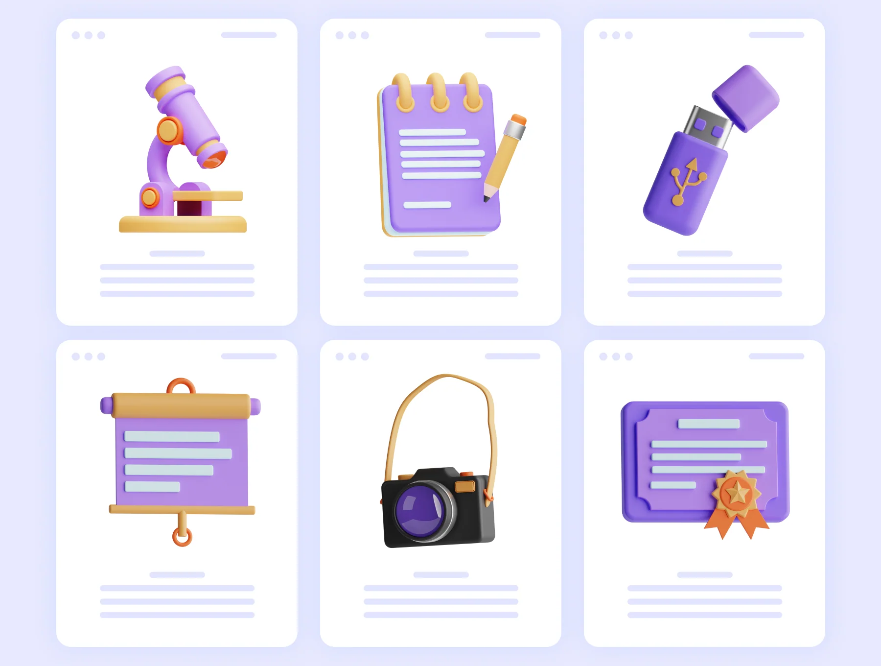 3D College Icon Set 6