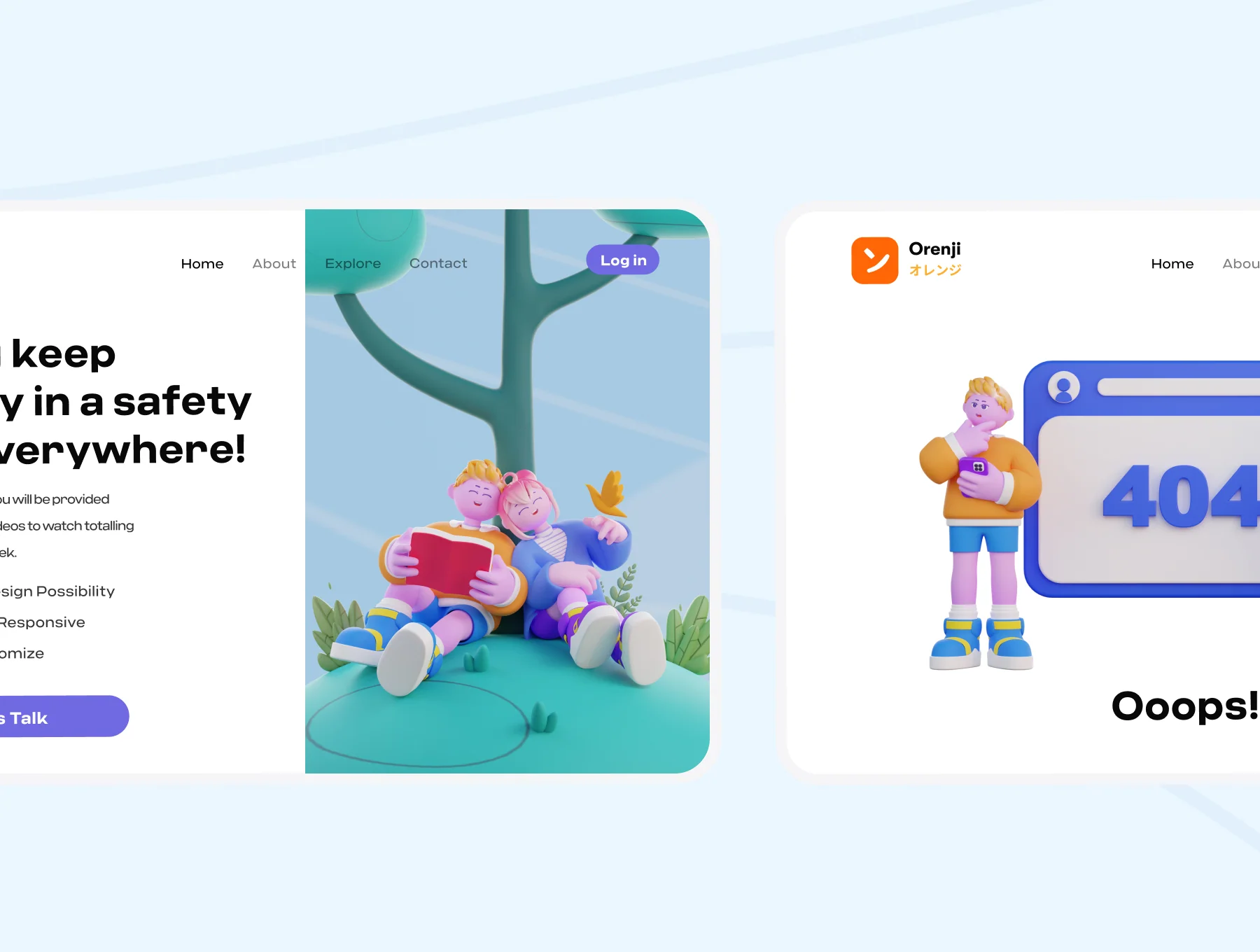 3D Couple Character and Financial Technology Workplace 6