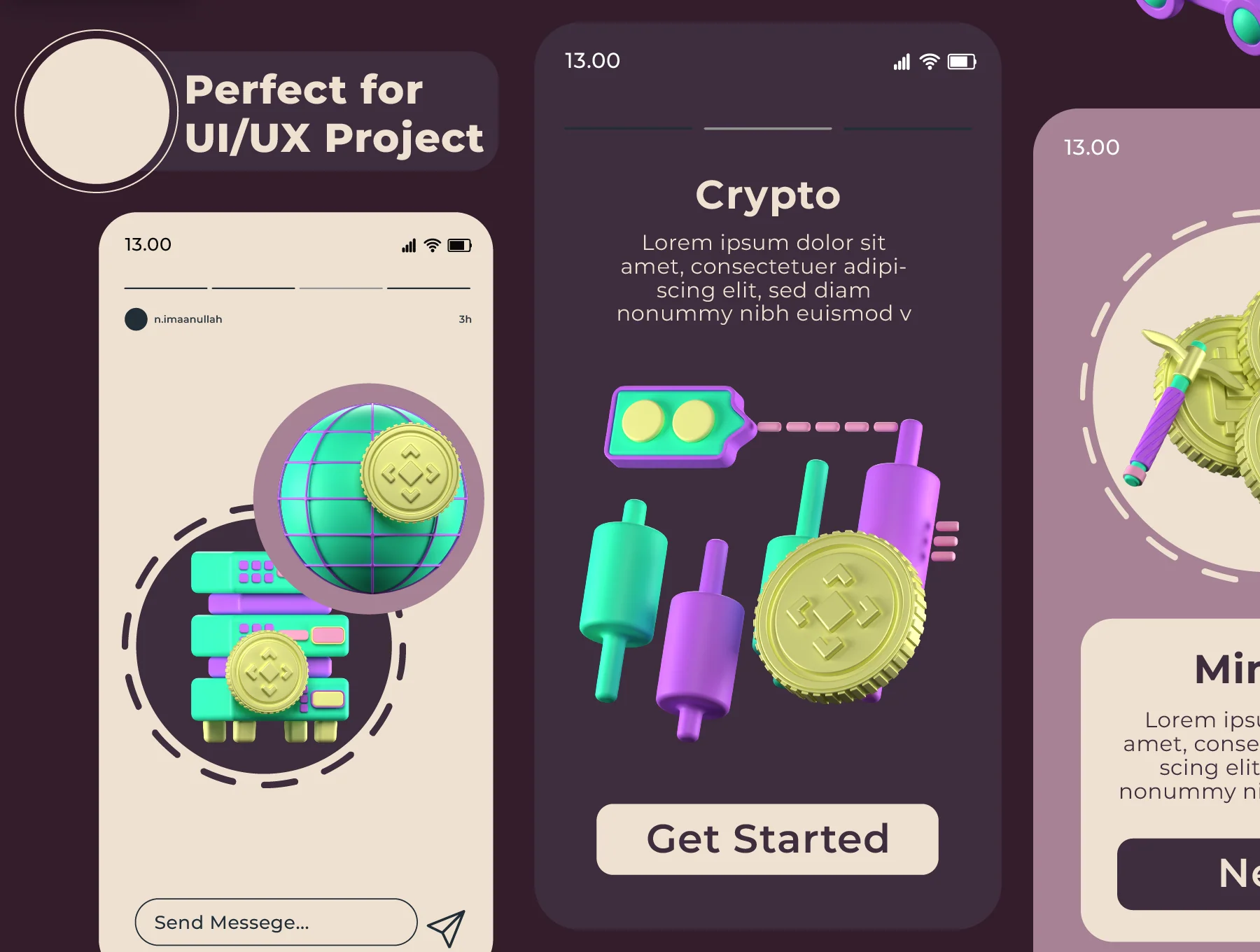 3D Crypto Icon Packs 3