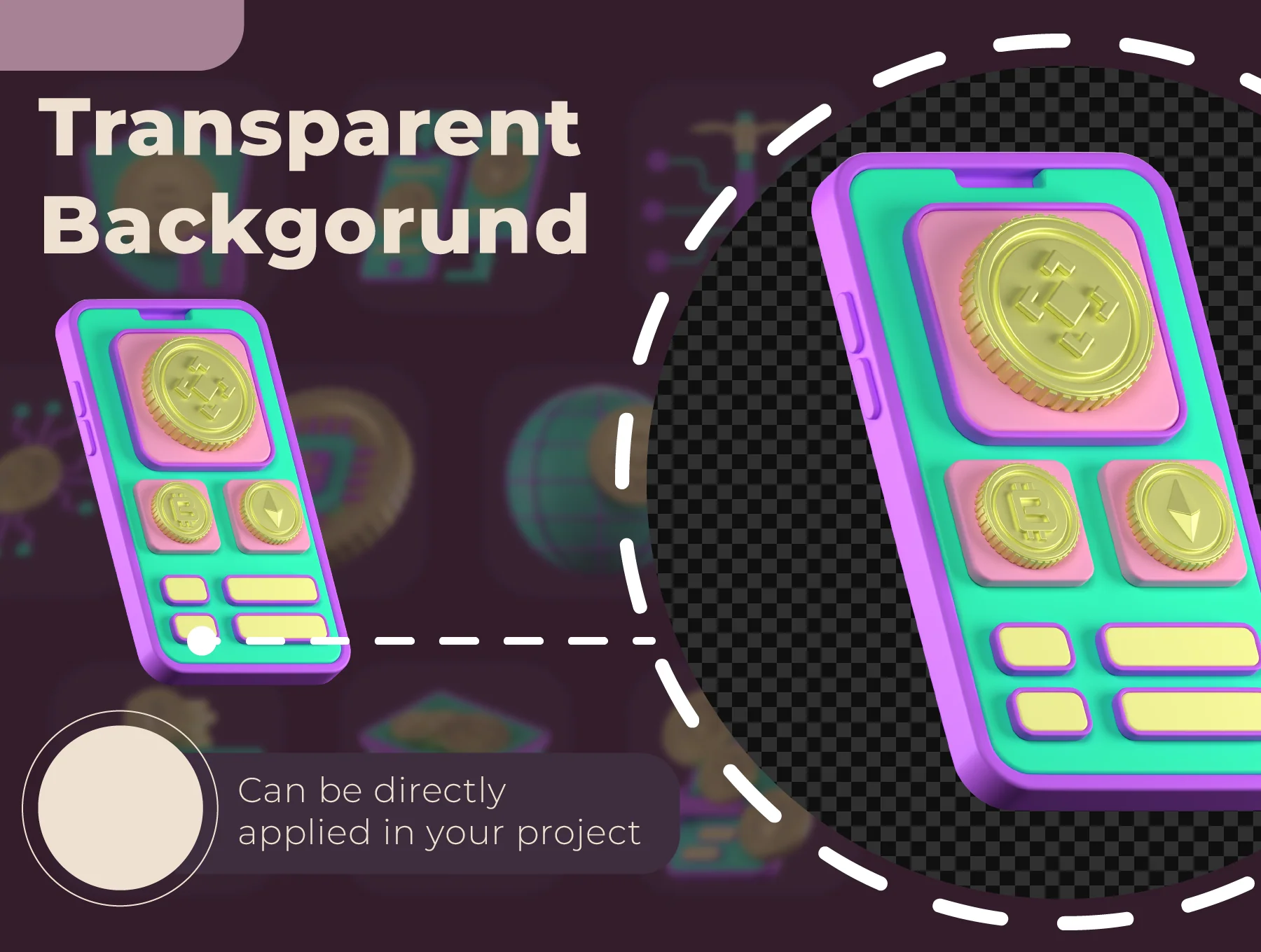 3D Crypto Icon Packs 6