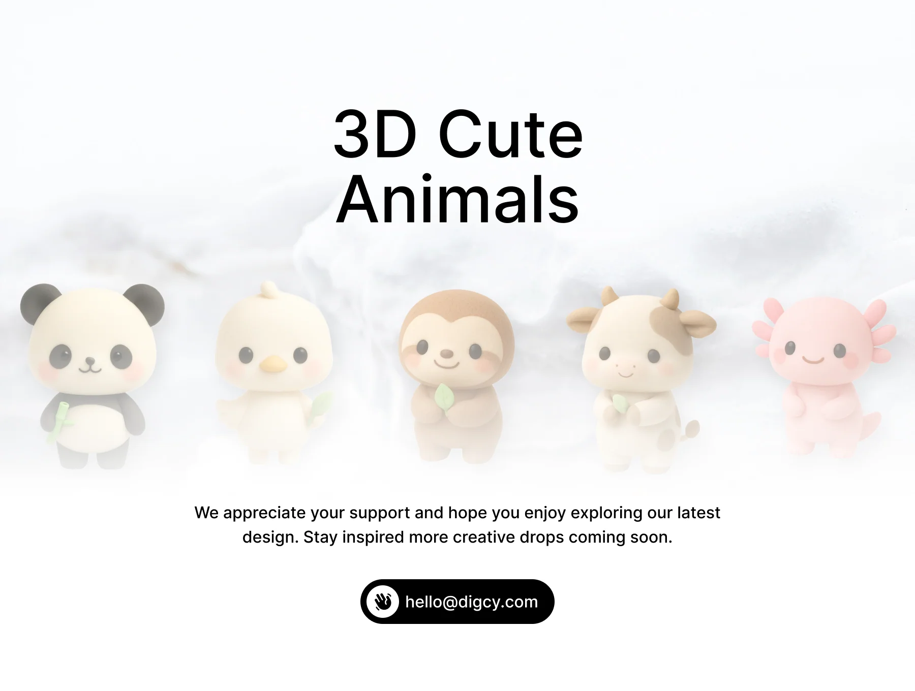 3D Cute Character Animals (20) x 5 Angles 6