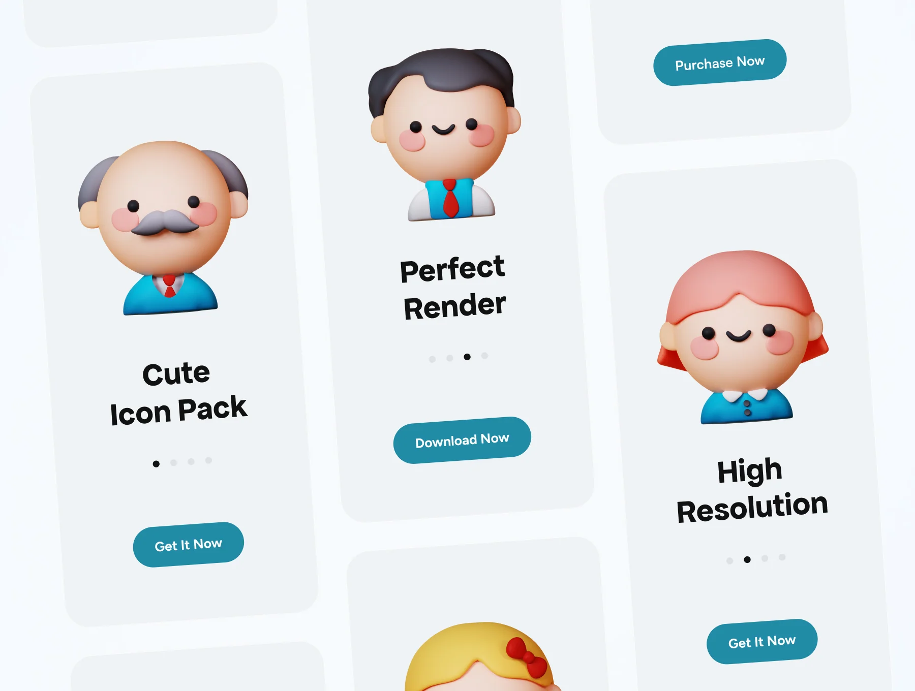 3D Cute School Icons 3