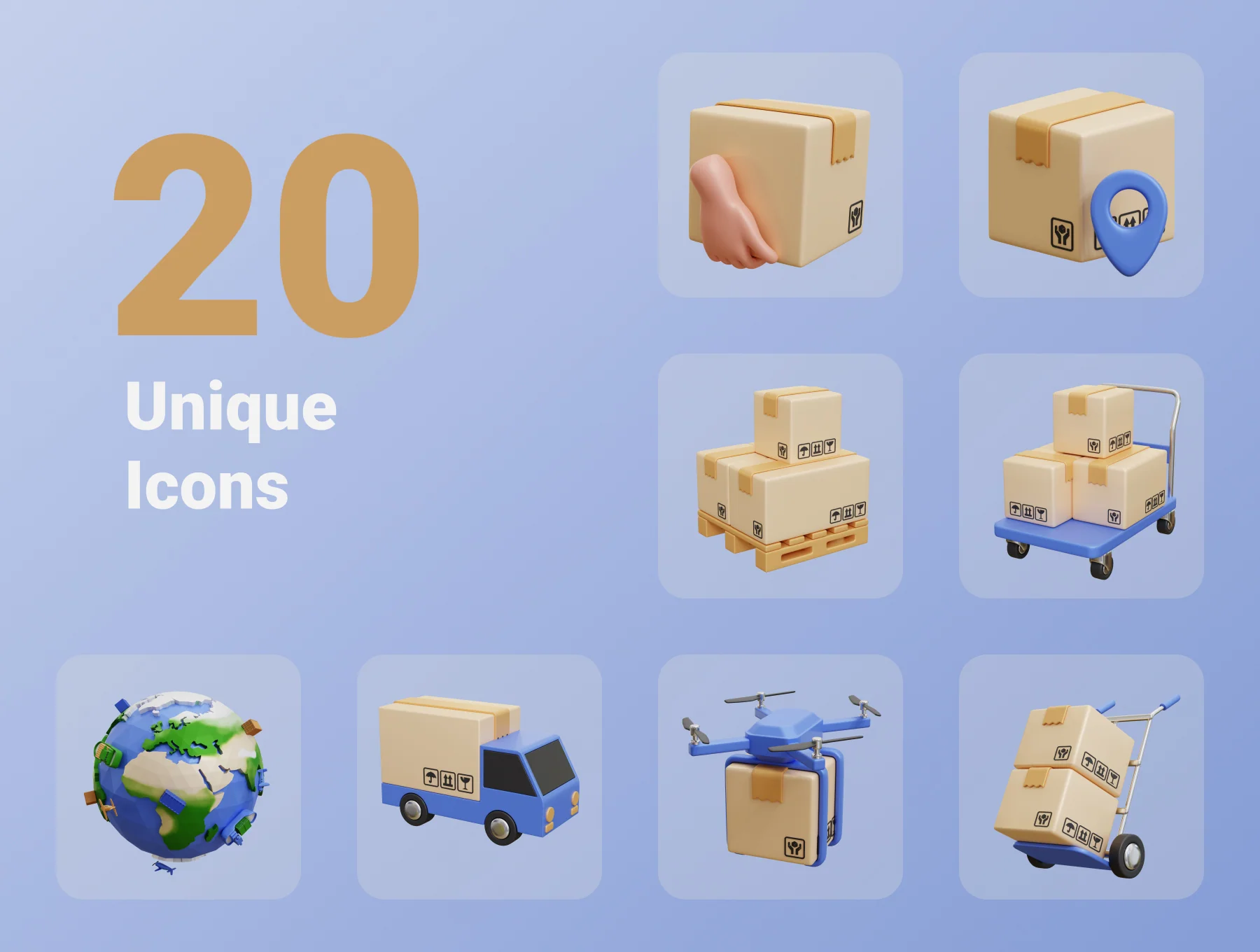 3d Delivery Service Icon Illustration 5