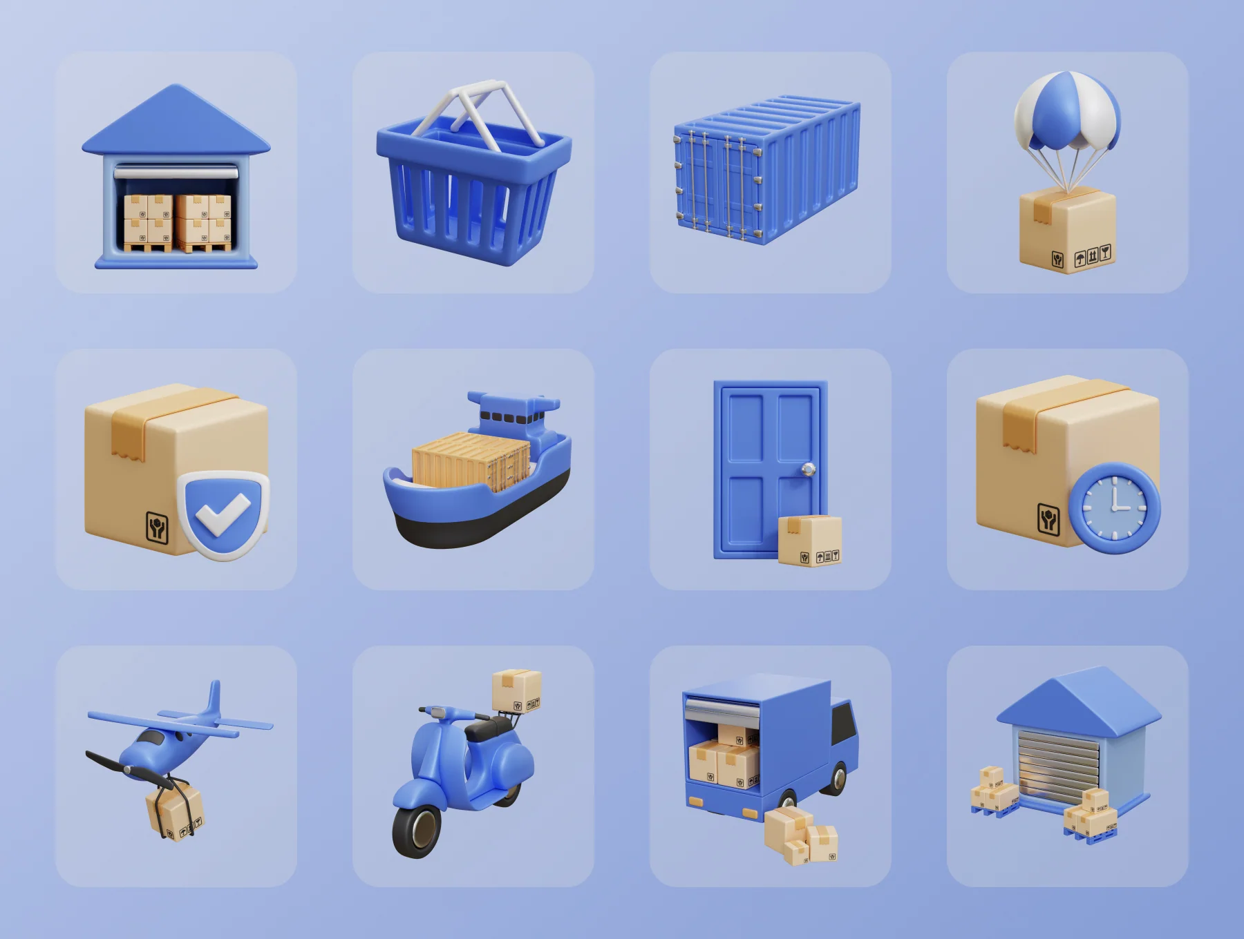 3d Delivery Service Icon Illustration 6