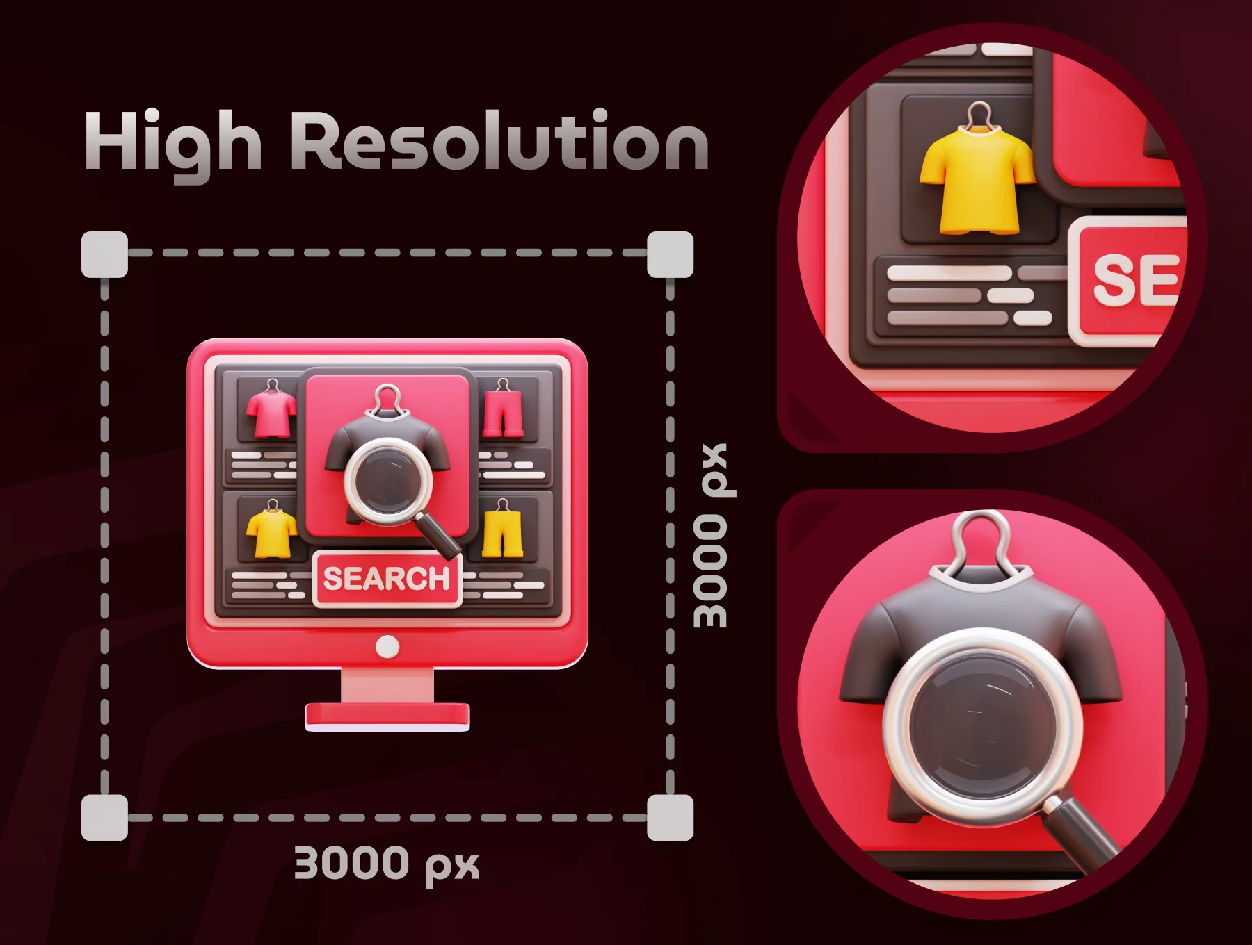 E Commerce 3d Icon Set 4