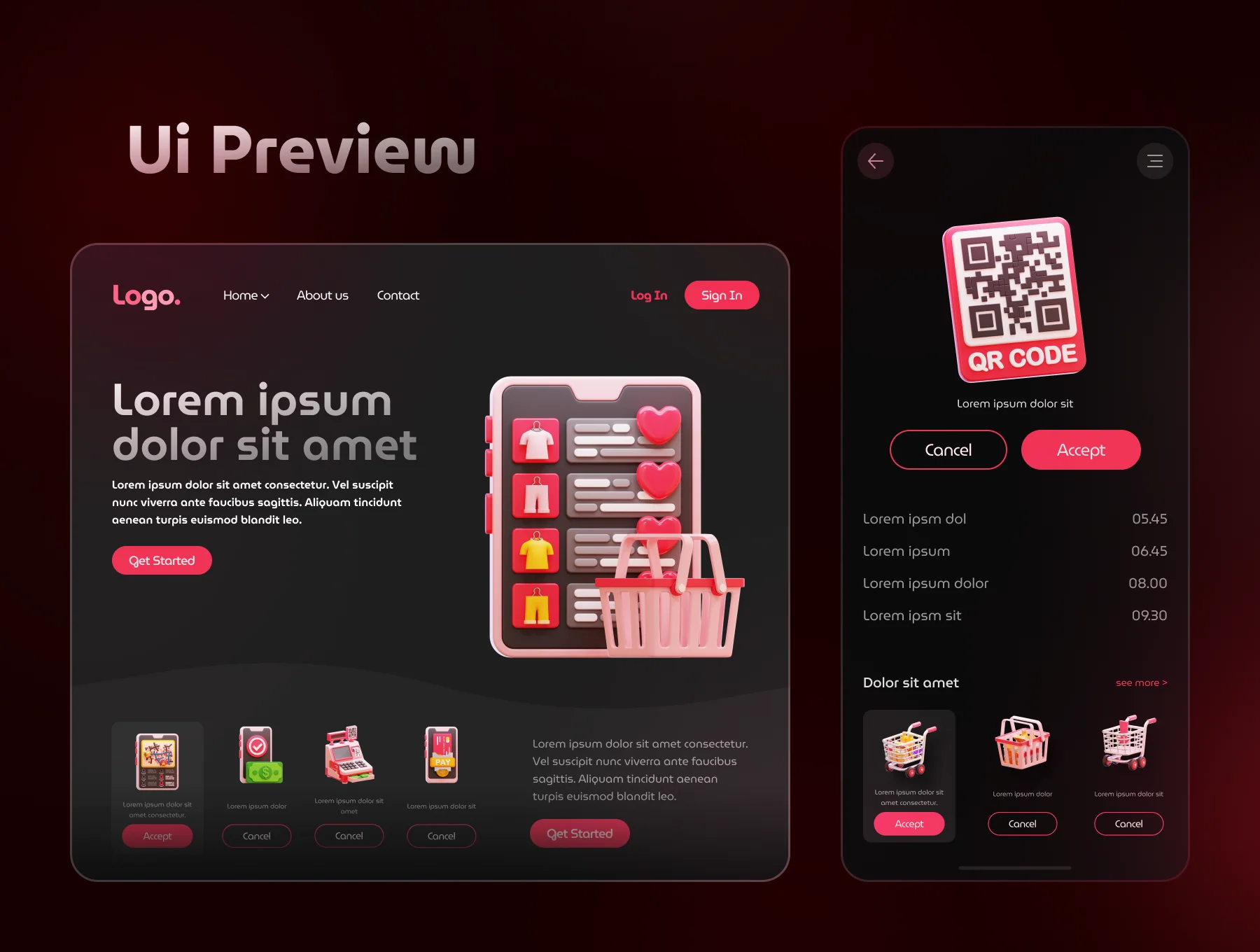 E Commerce 3d Icon Set 5