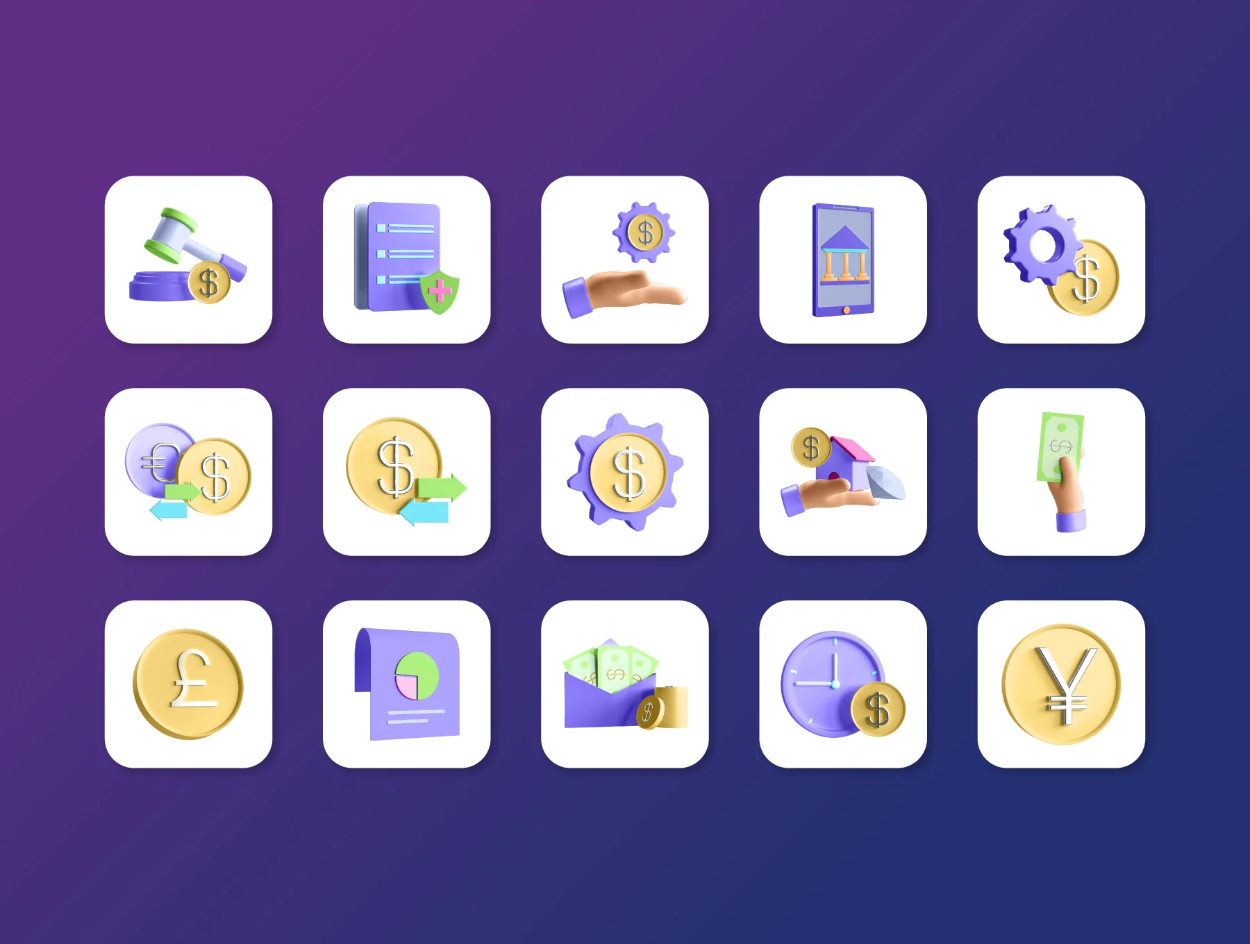3D Economics and Finance Icons Vol. 2 5