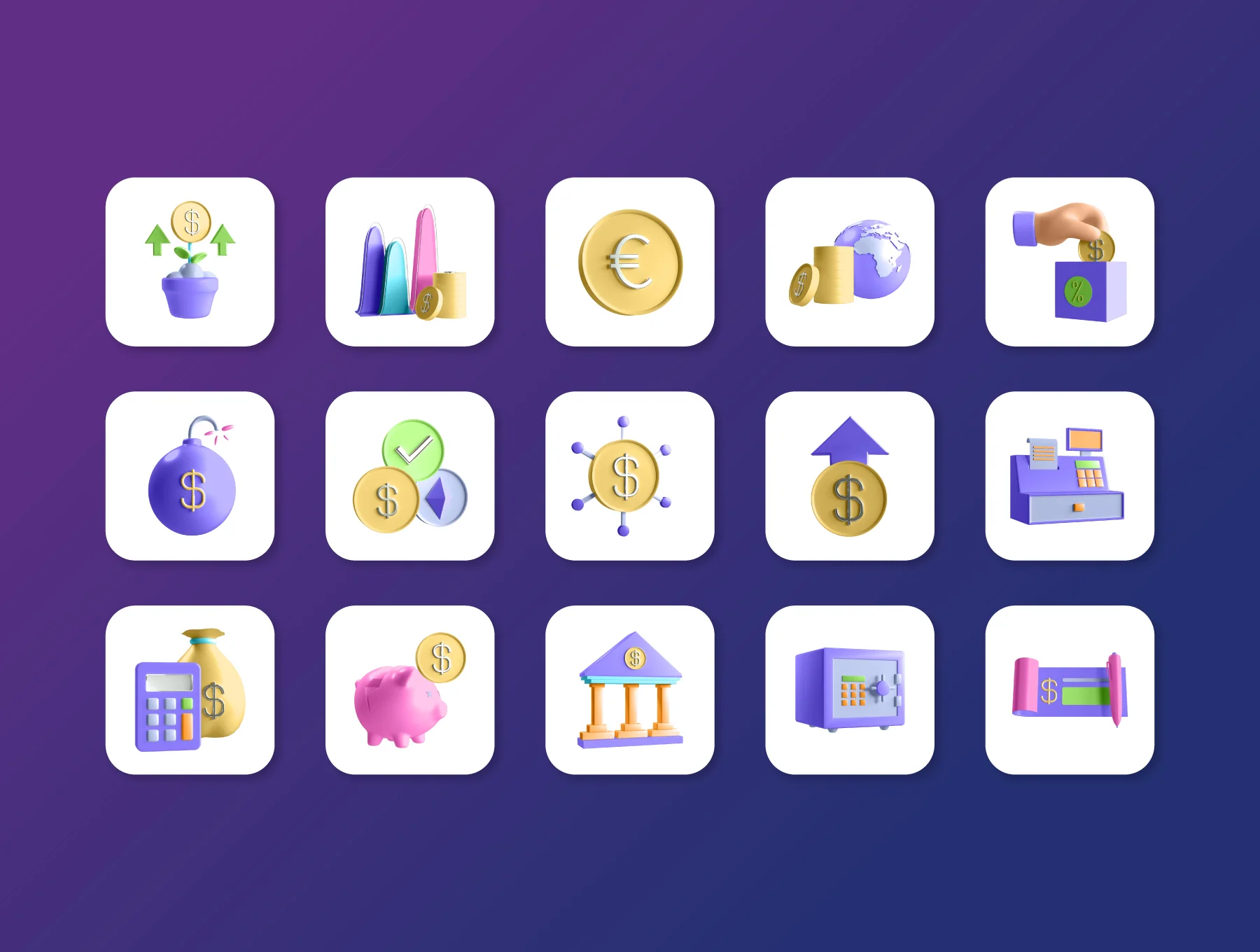 3D Economics and Finance Icons Vol. 2 6