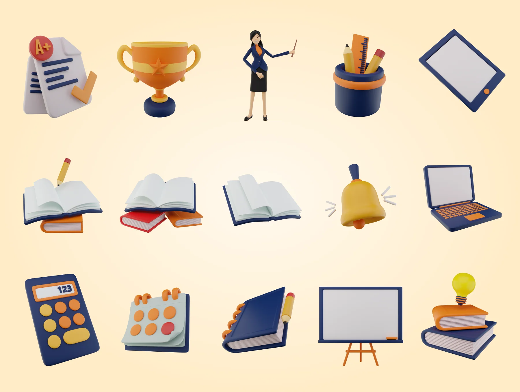 3D Education Back To School Icon 5