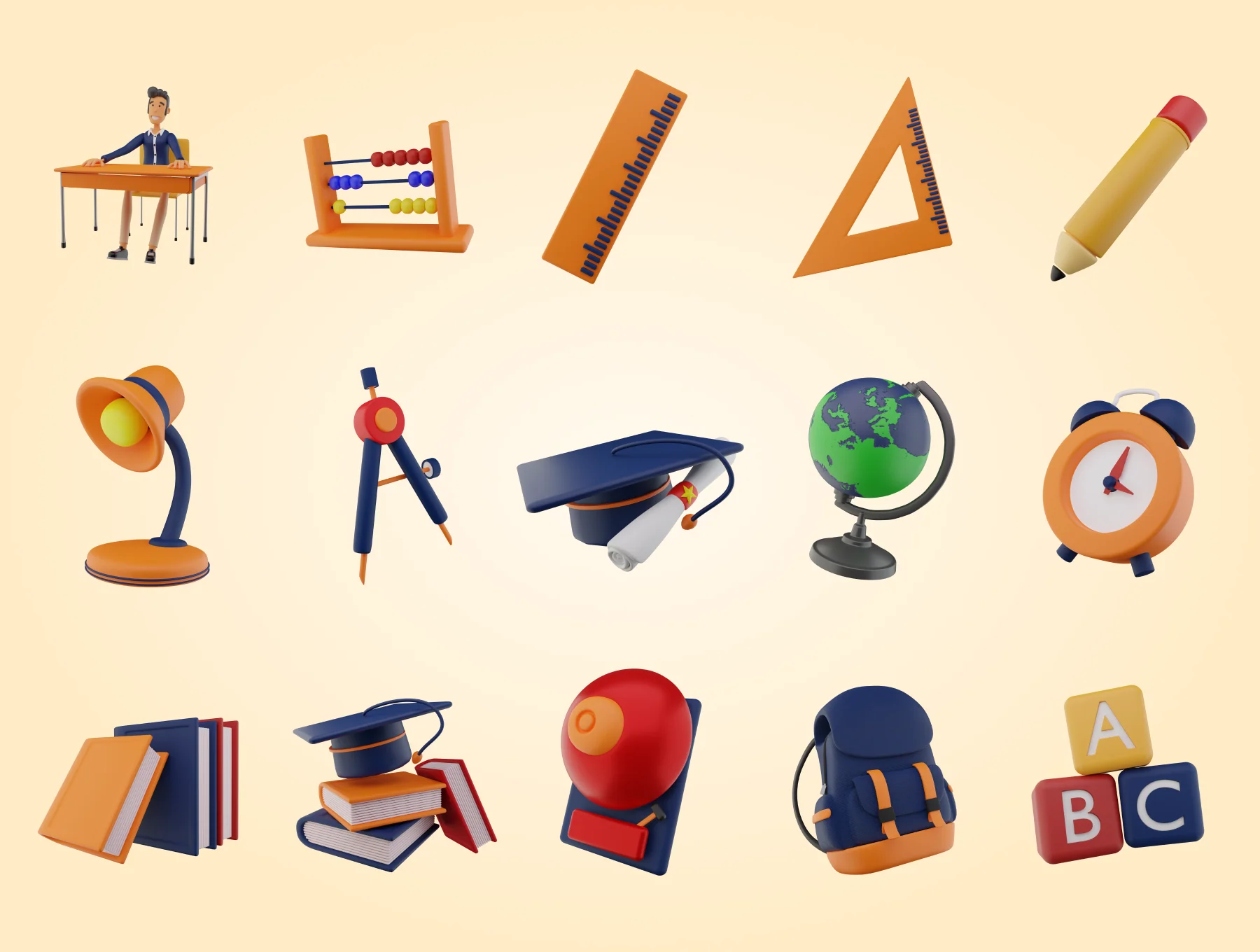 3D Education Back To School Icon 6
