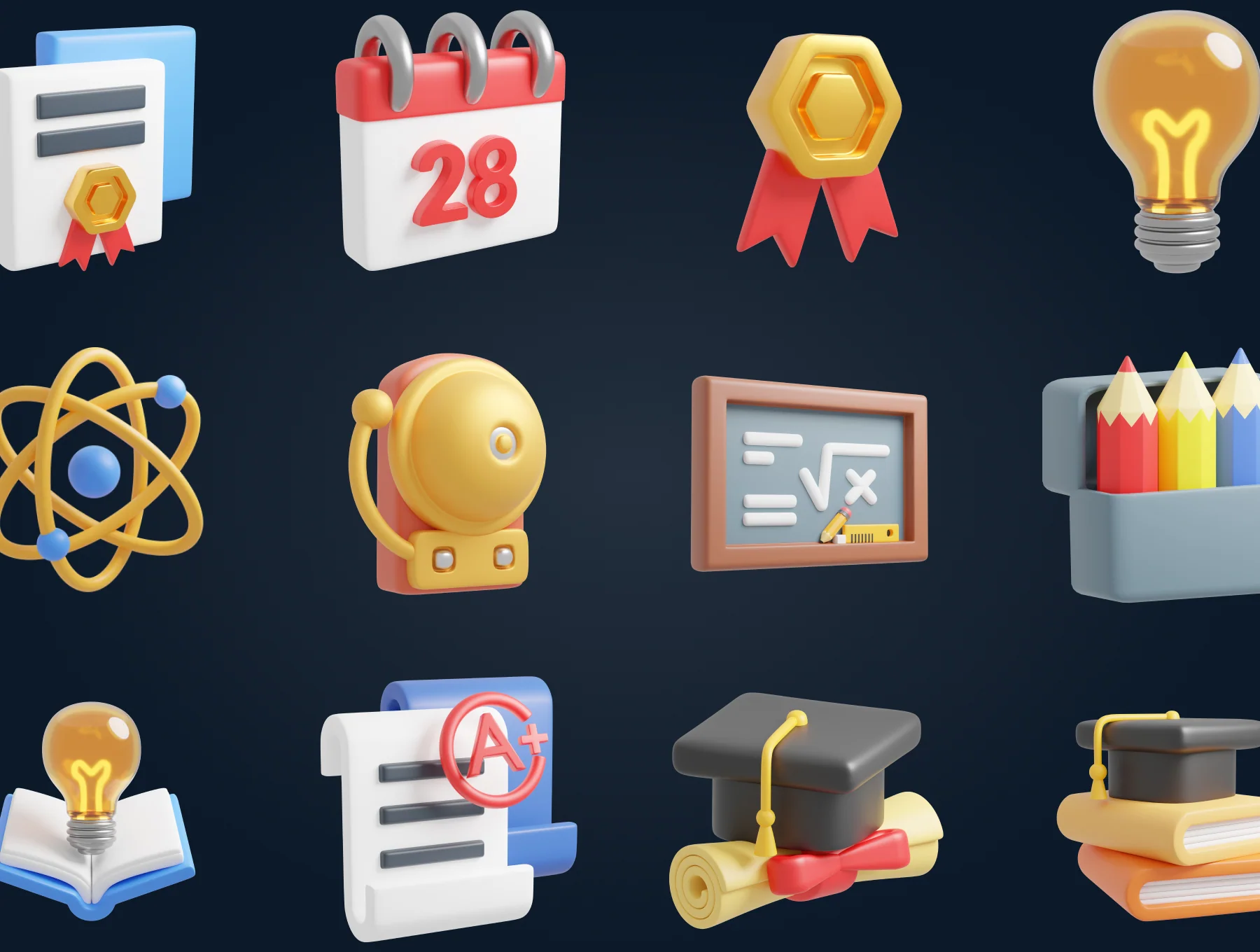 3D Education Icon 5