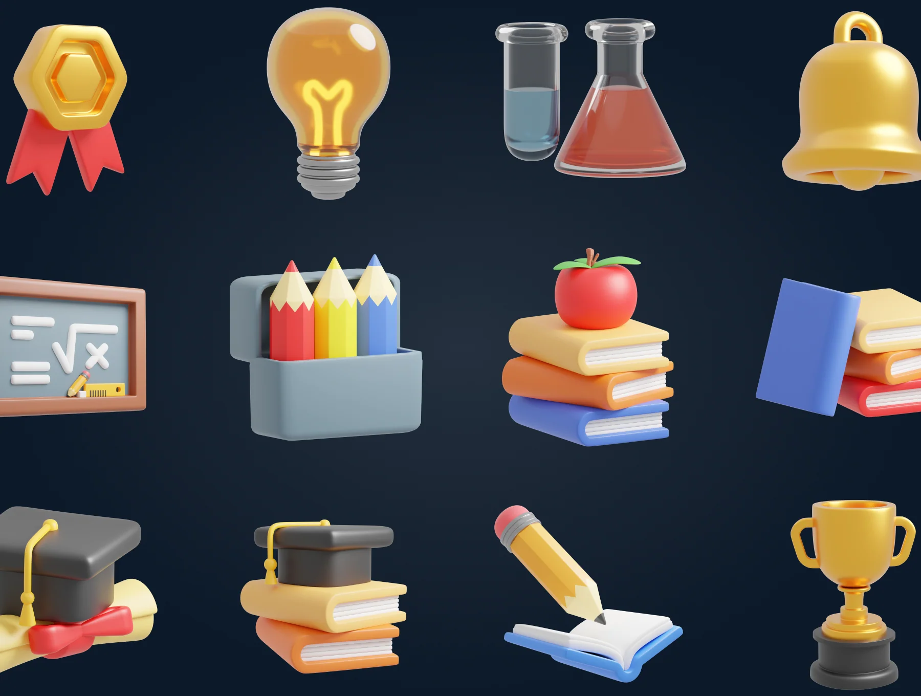 3D Education Icon 6