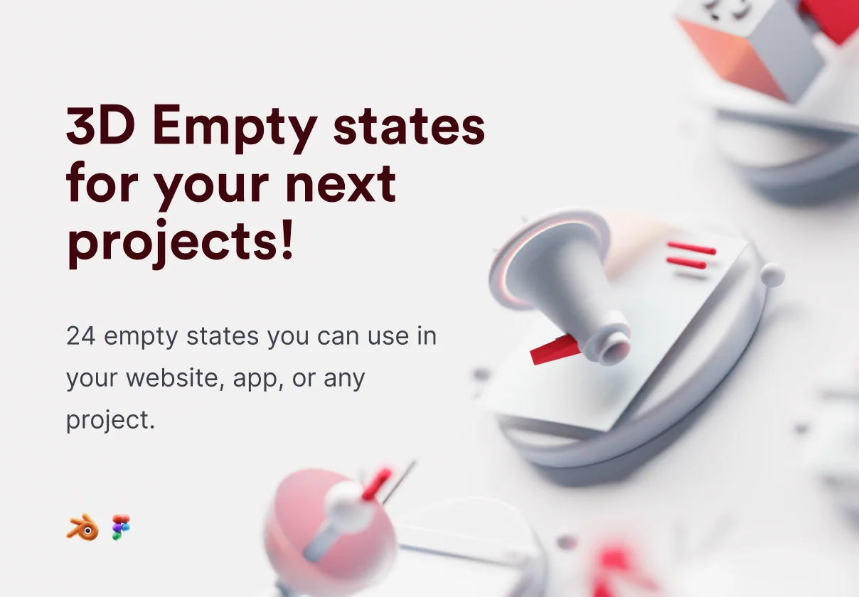 3D Empty states for your next projects!