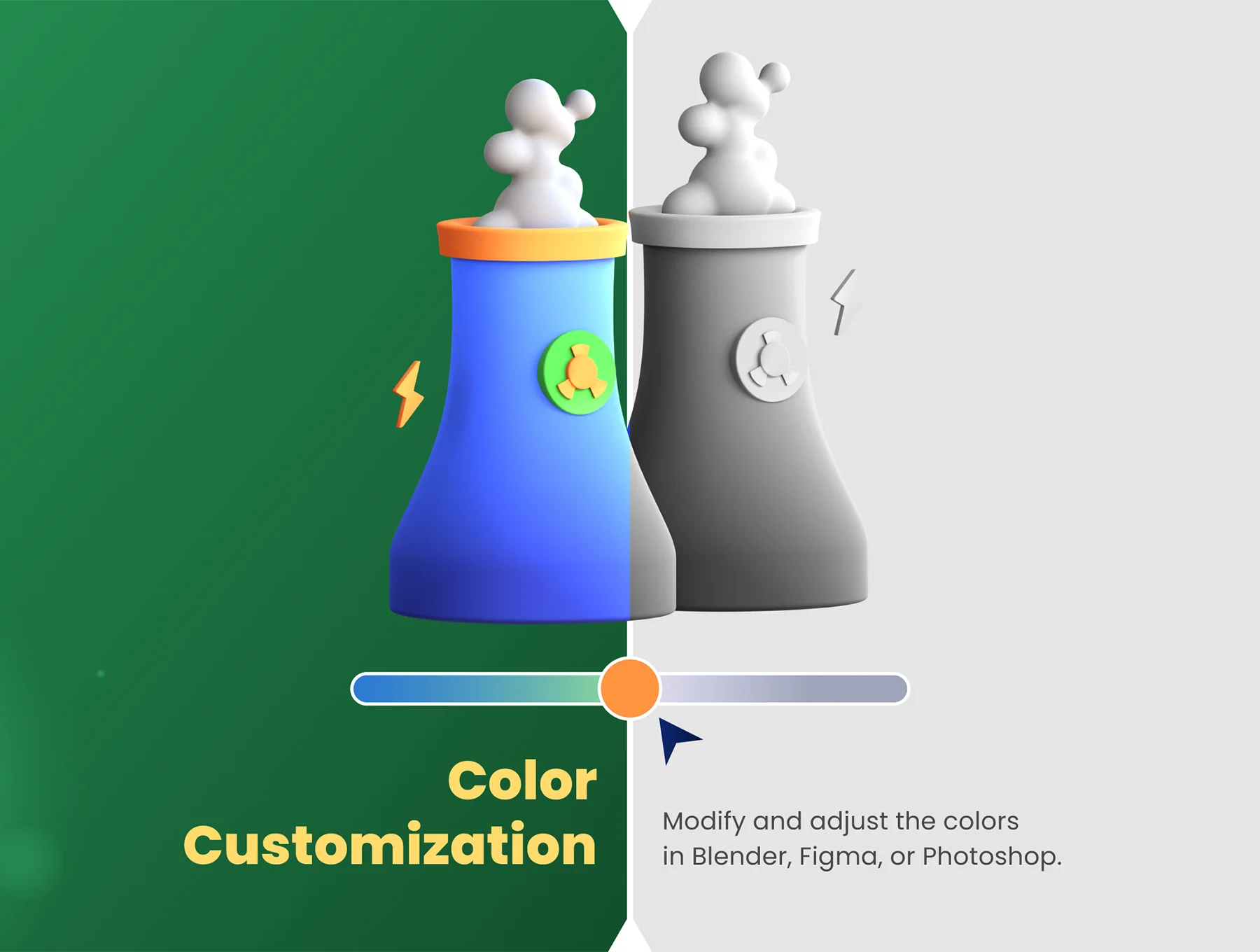 3D Energy and Environment Icons 3