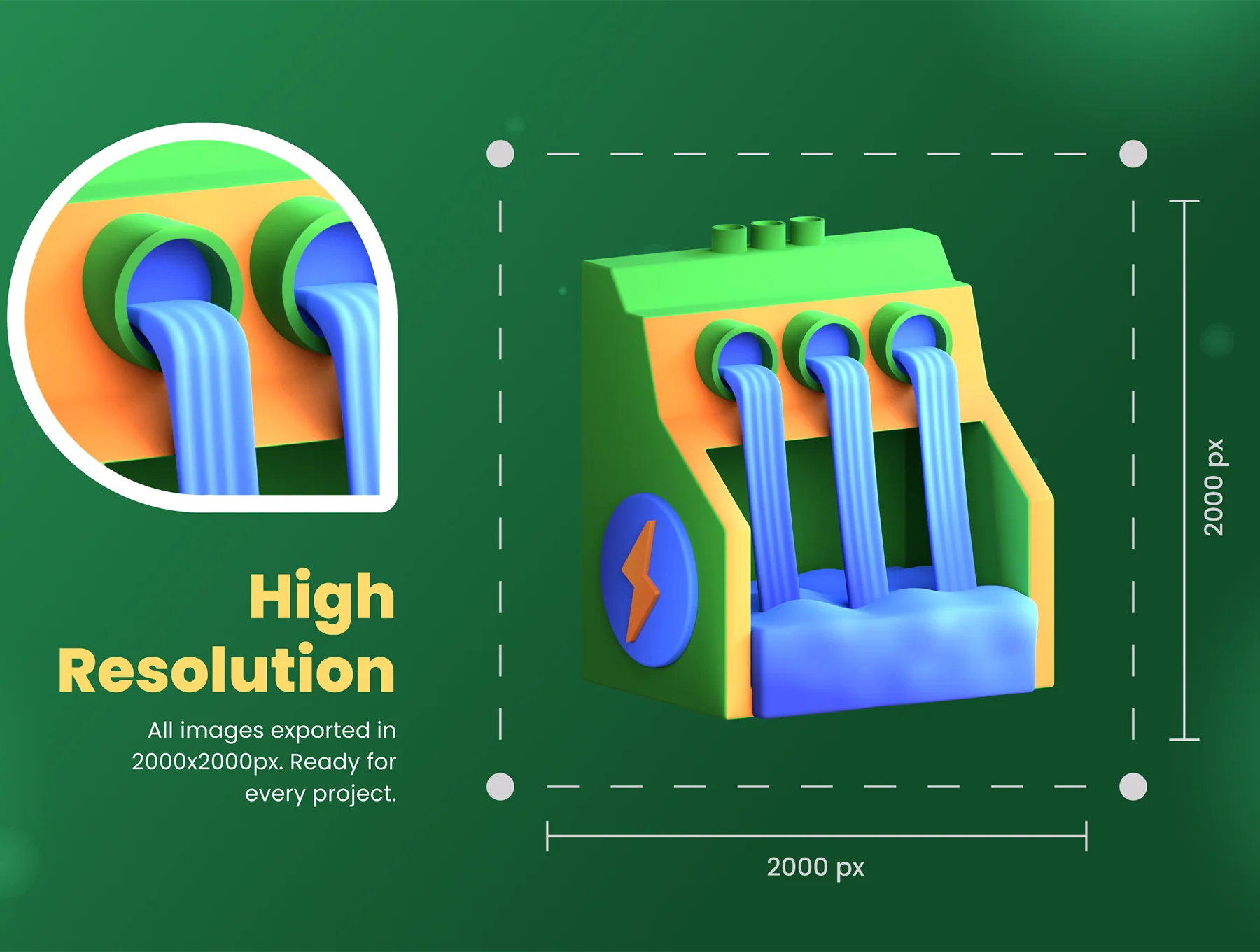 3D Energy and Environment Icons 4
