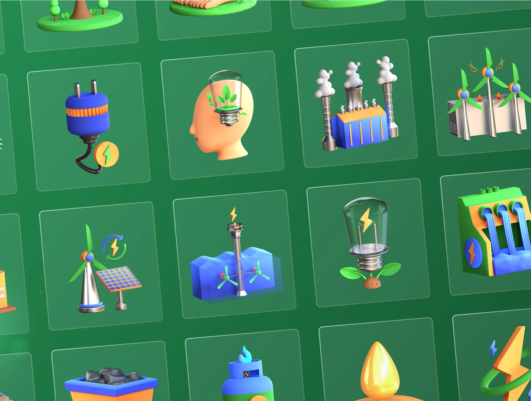 3D Energy and Environment Icons 7
