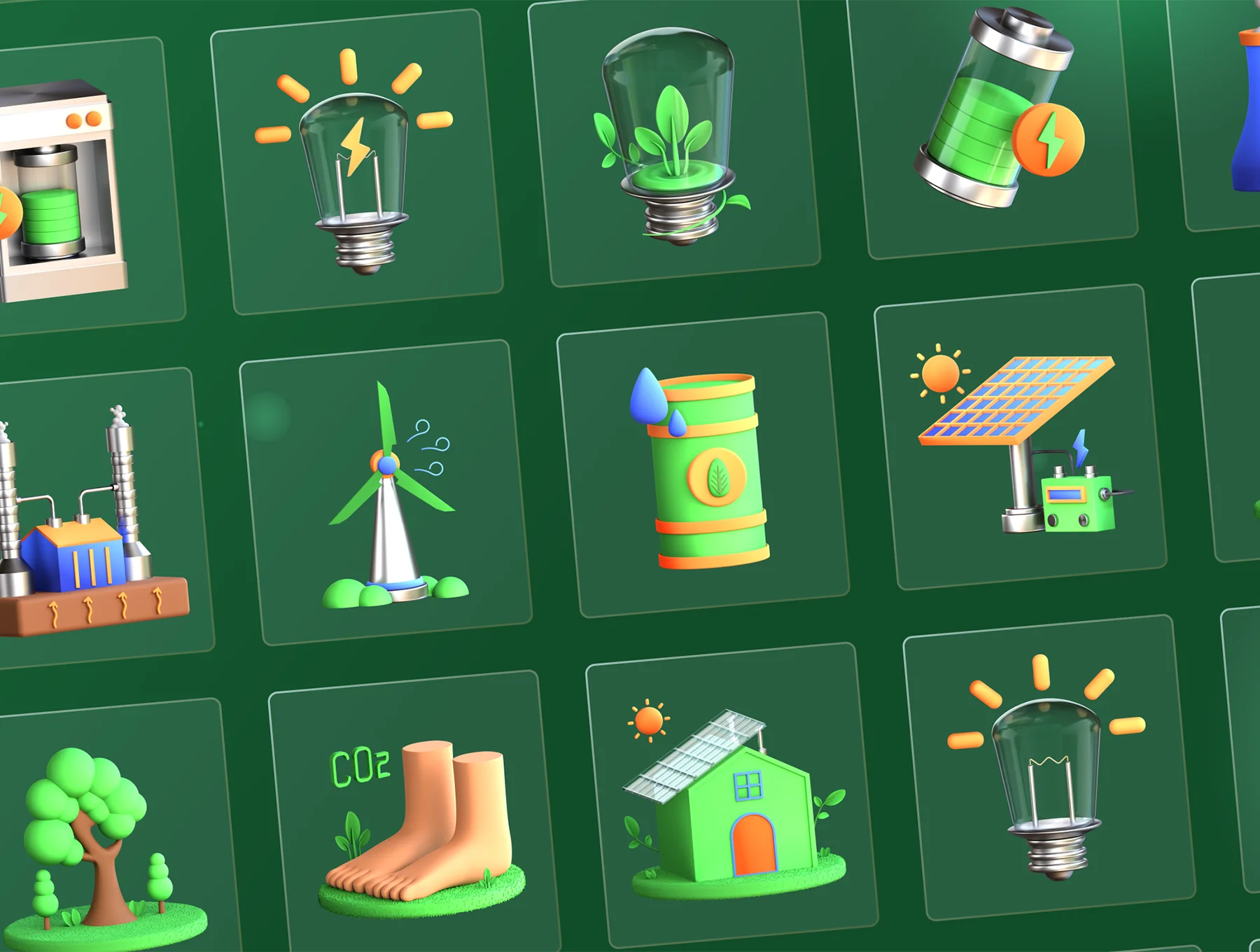 3D Energy and Environment Icons 8