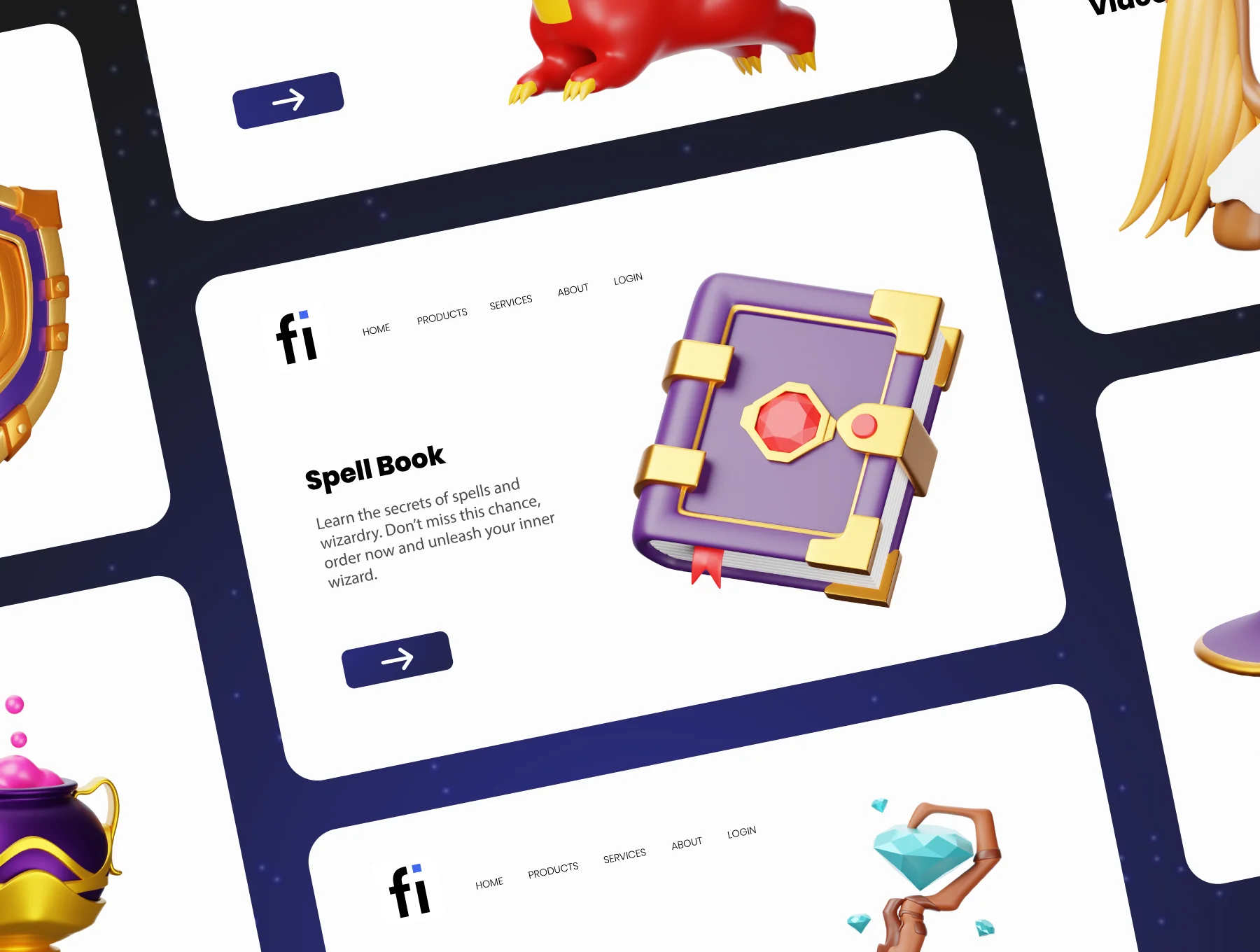 3D Fantasy Icon Set 6