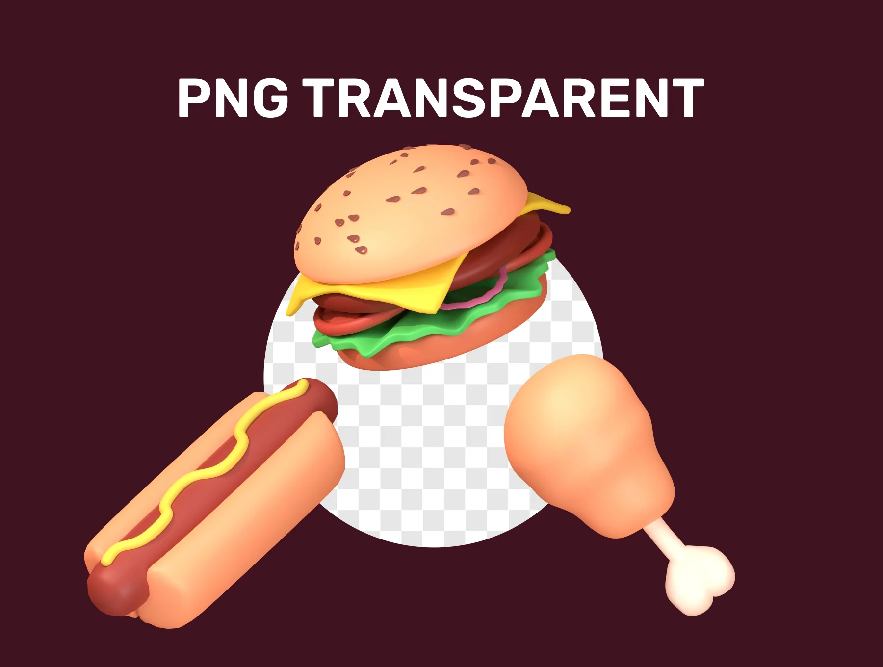 3D FAST FOOD ICON ILLUSTRATION 3