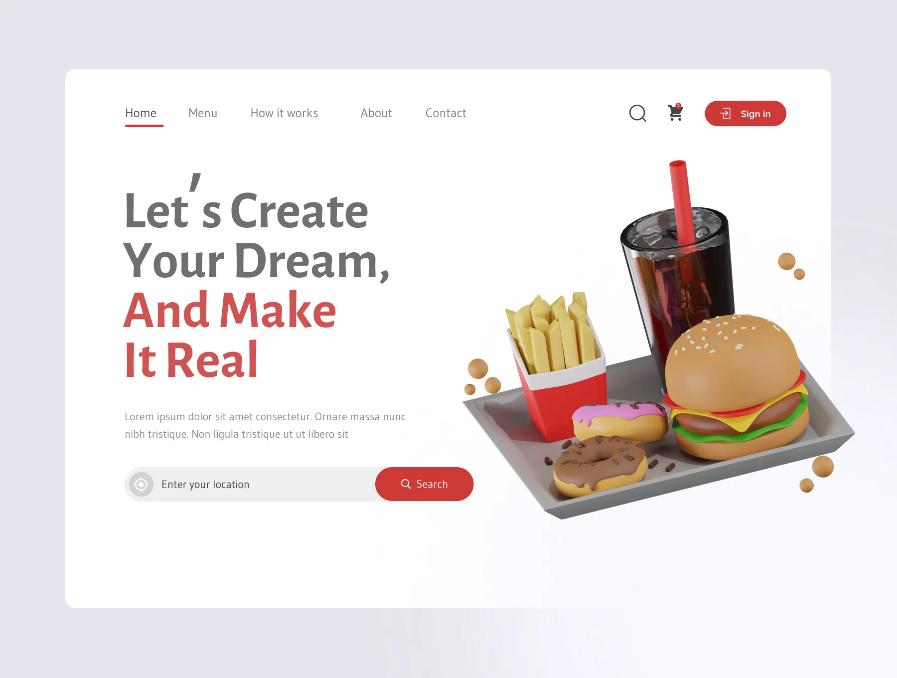 3D Fast Food Icon Pack 3