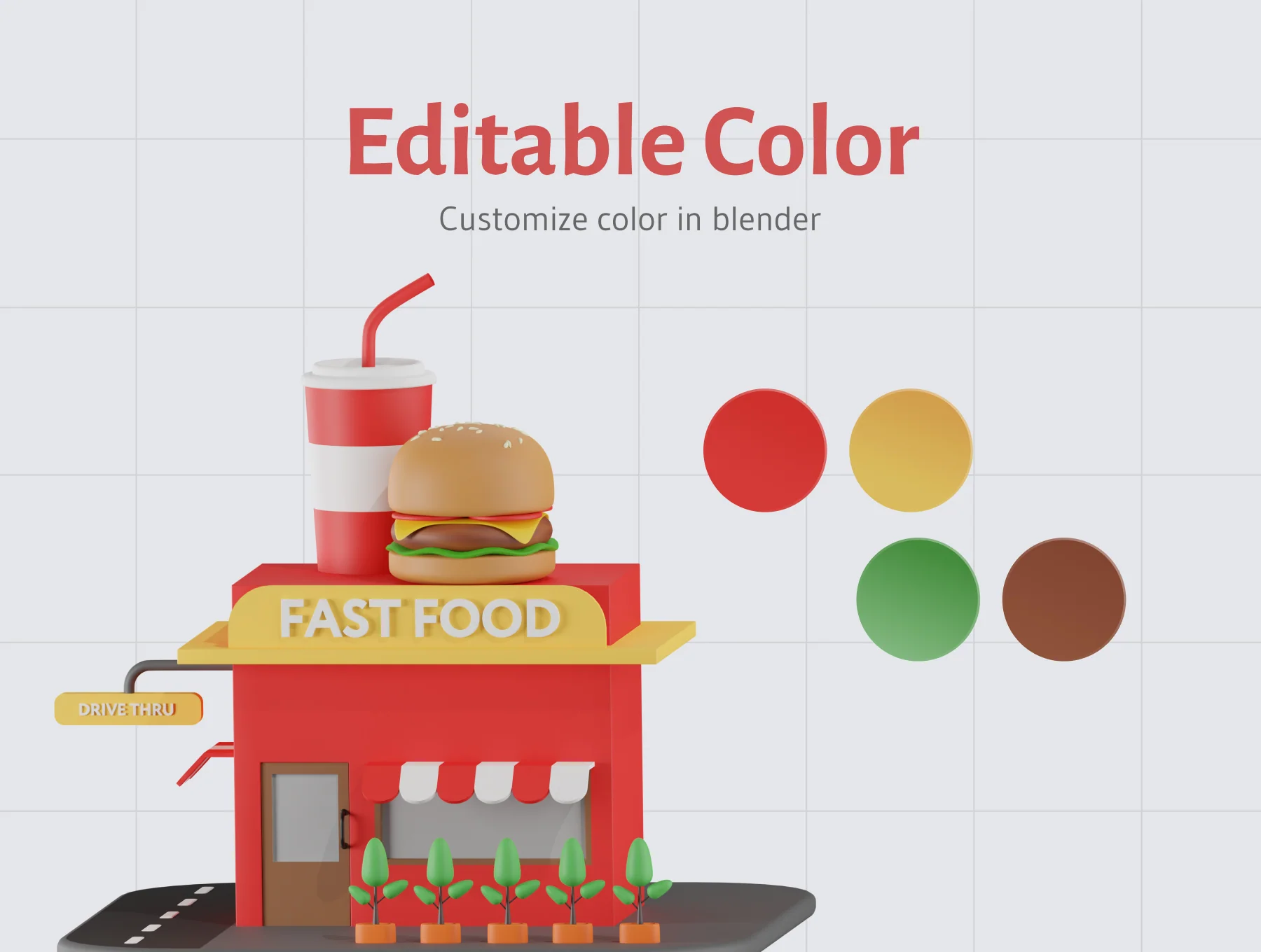 3D Fast Food Icon Pack 5