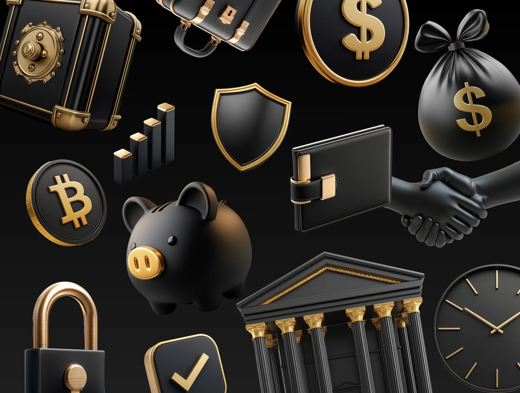 3D Finance & Banking Icons 3