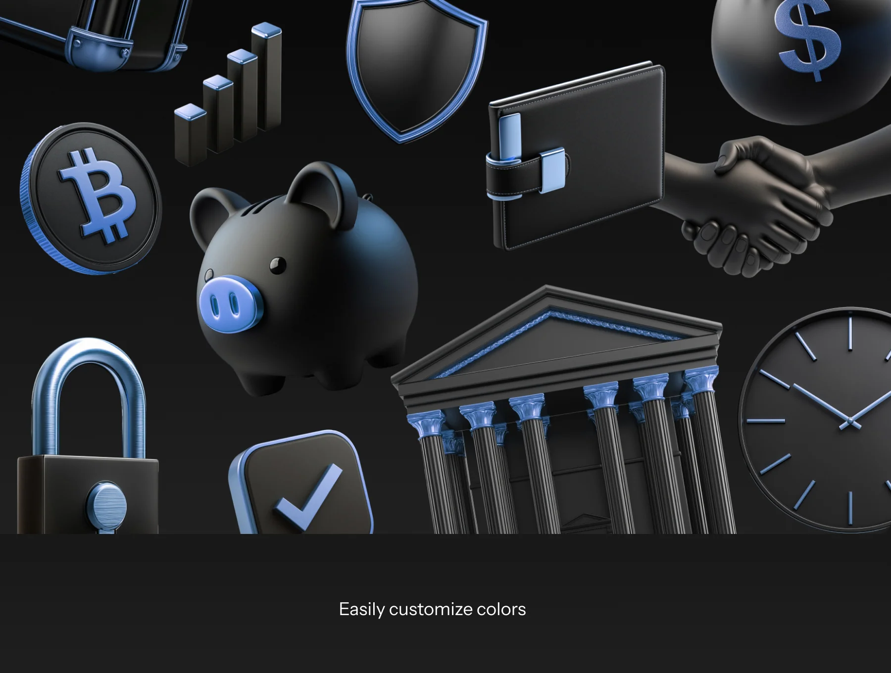 3D Finance & Banking Icons 4