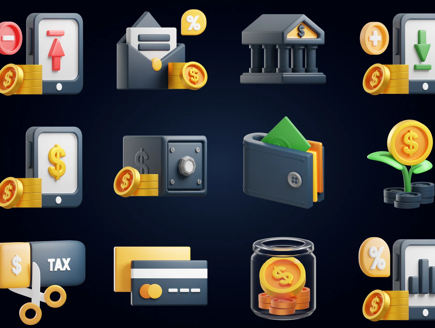 3D Finance Icon 5