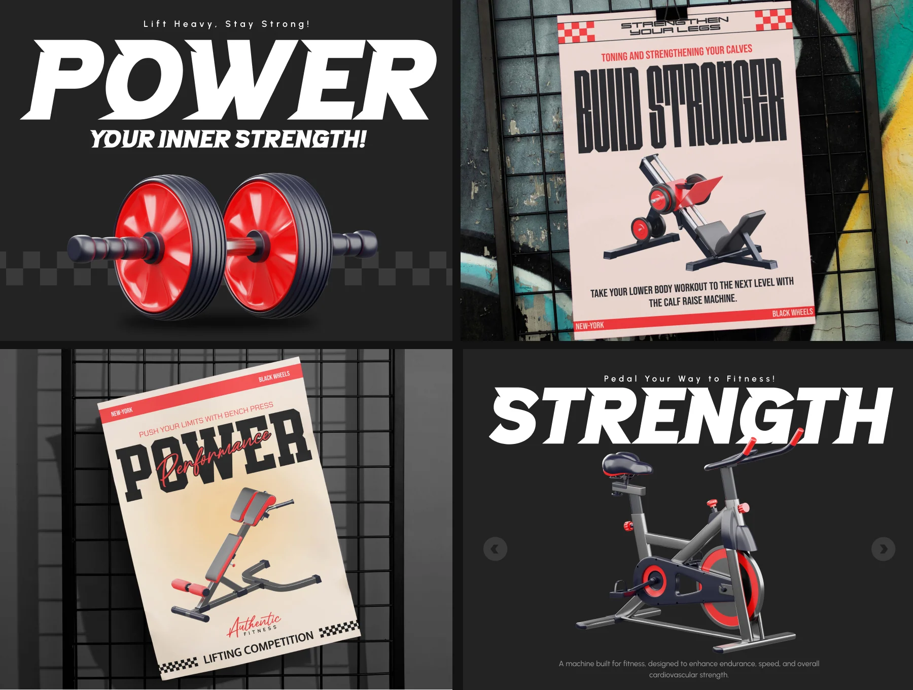 3D Fitness and Exercise Icons 4