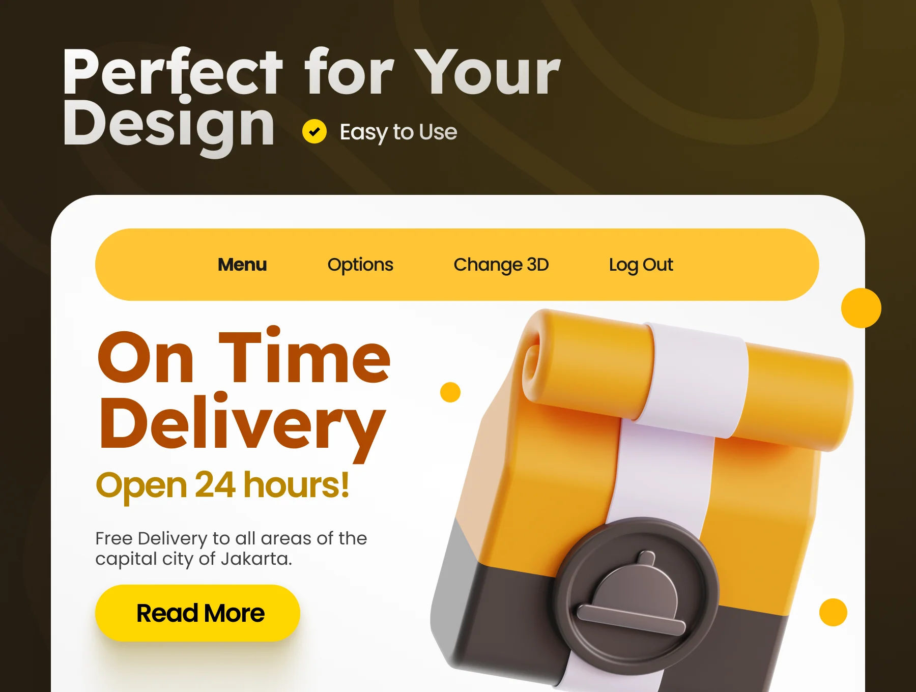 3D Food Delivery Illustrations 4
