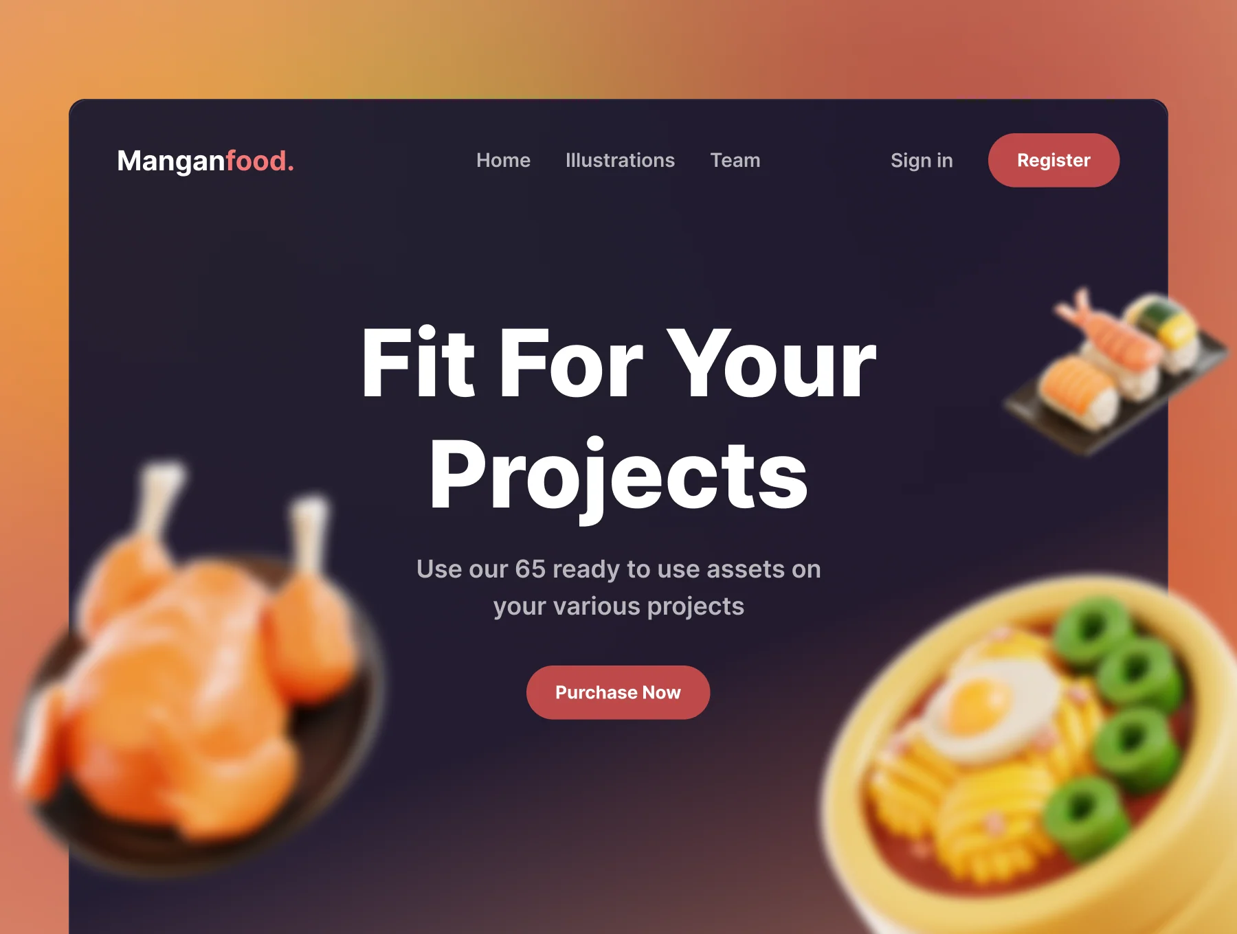 3D Food Icons 3