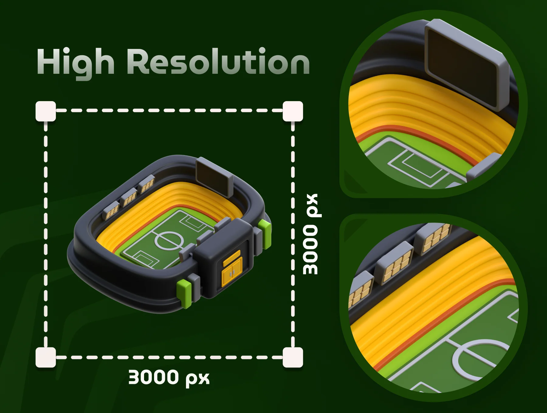 3D Football Icon Set 4