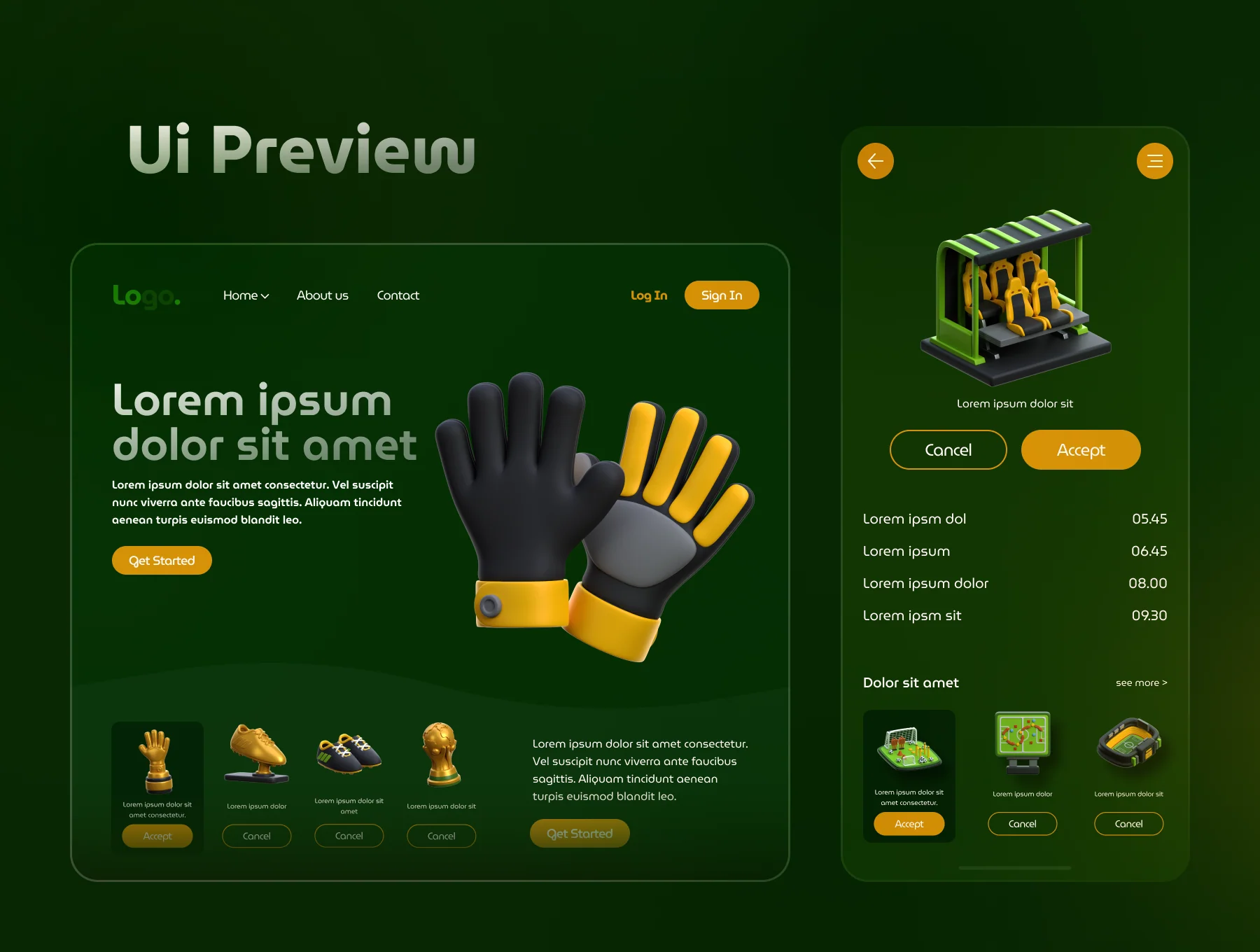 3D Football Icon Set 5