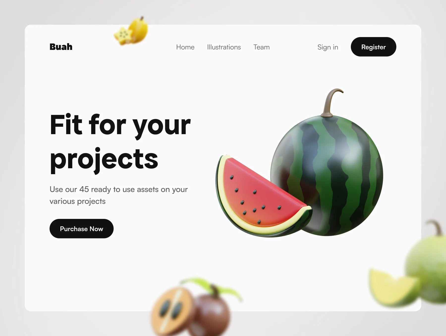 3D Fruit Icons 4