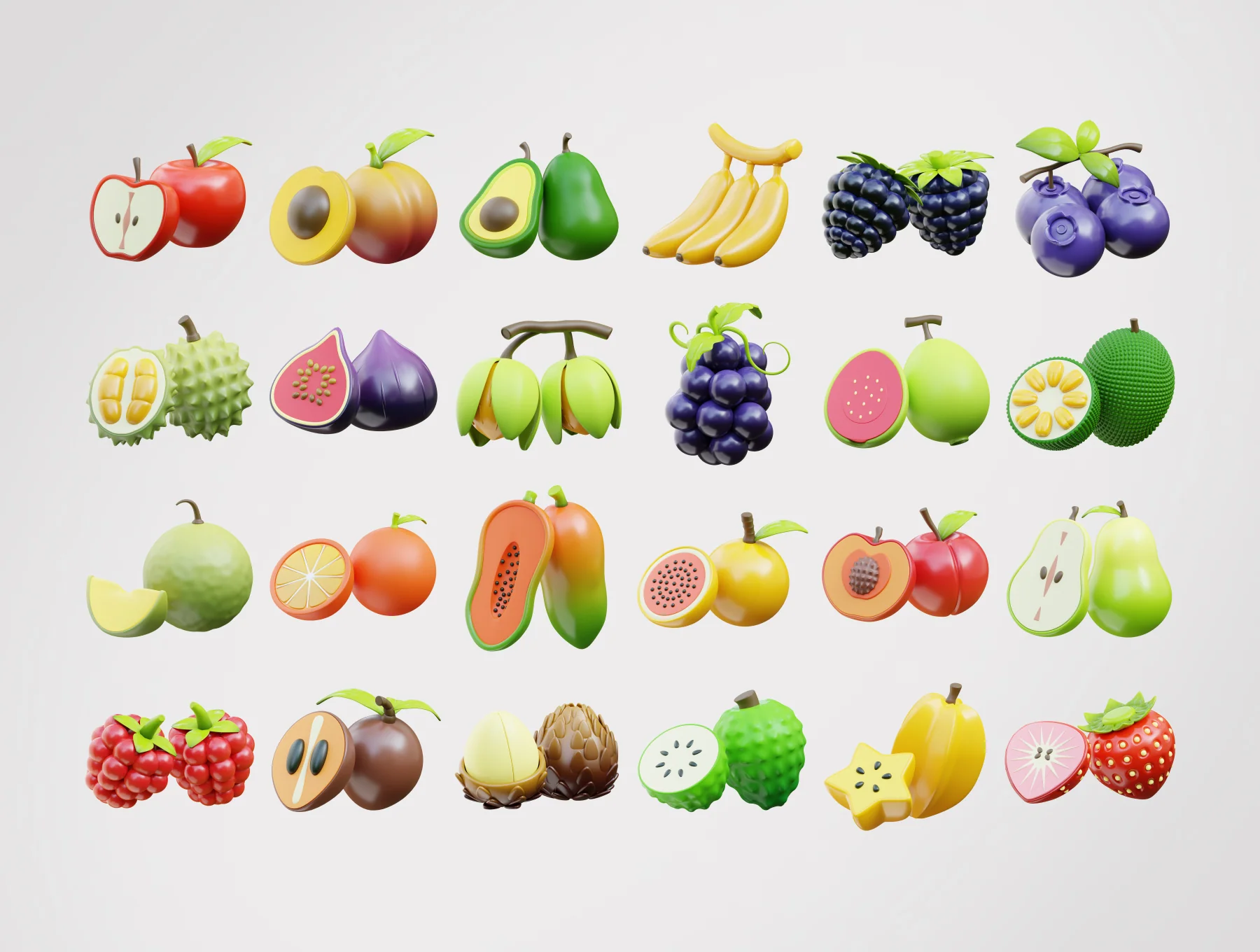 3D Fruit Icons 5