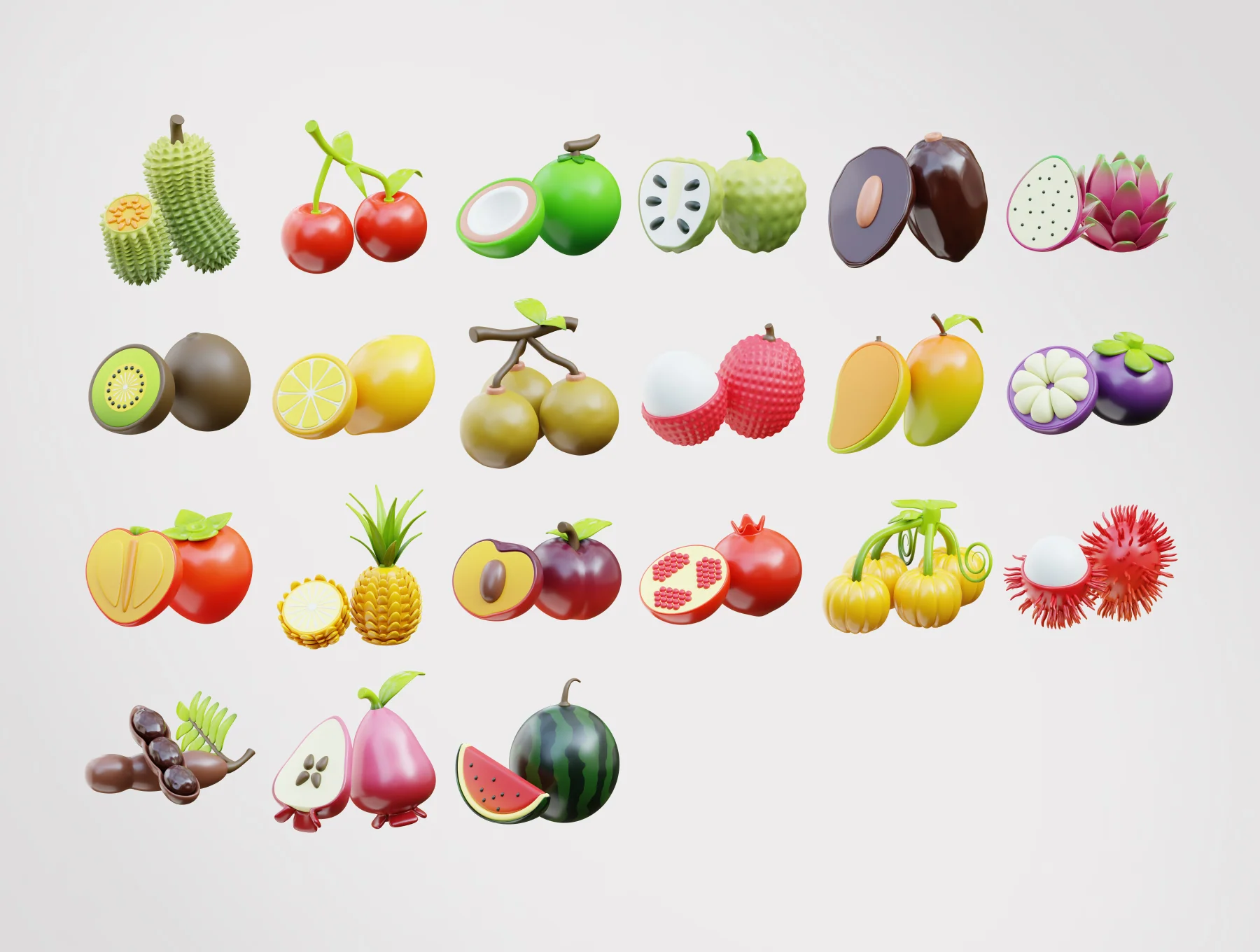 3D Fruit Icons 6