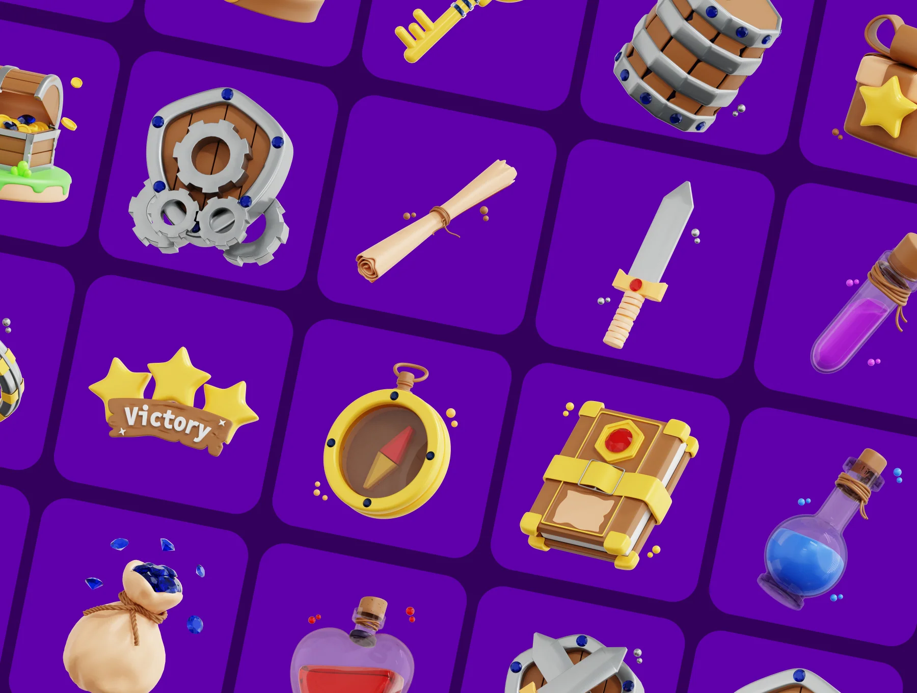 3D Game Asset Icon Set Pack 5