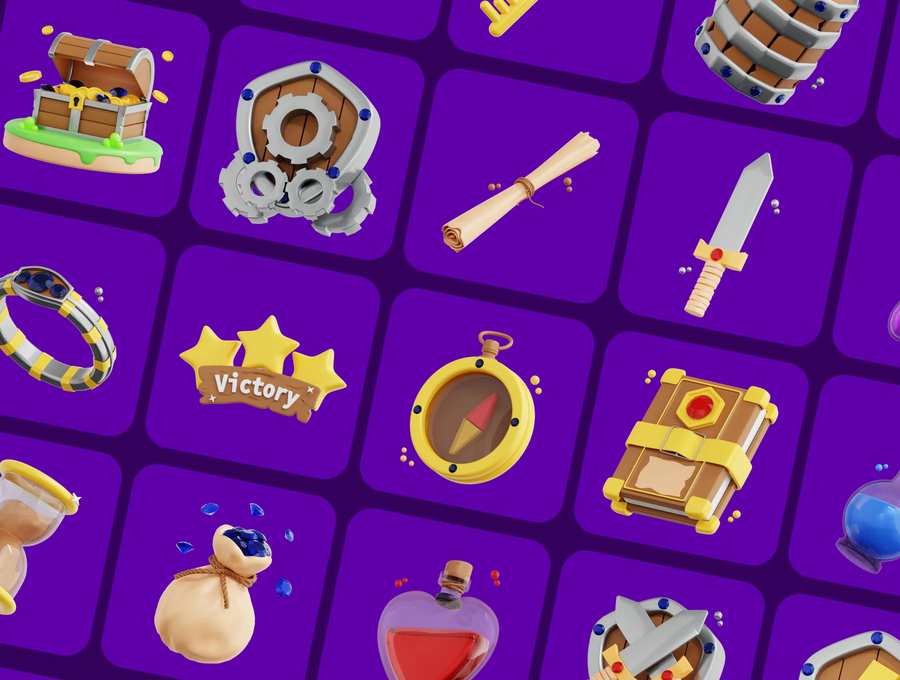 3D Game Asset Icon Set Pack 6