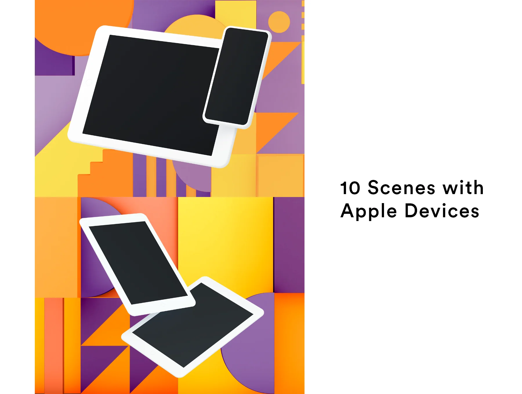 3D Geometric Scene Mockups 5