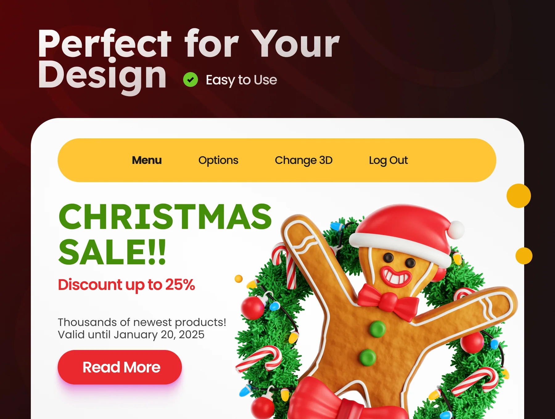 3D Gingerbread Man 4
