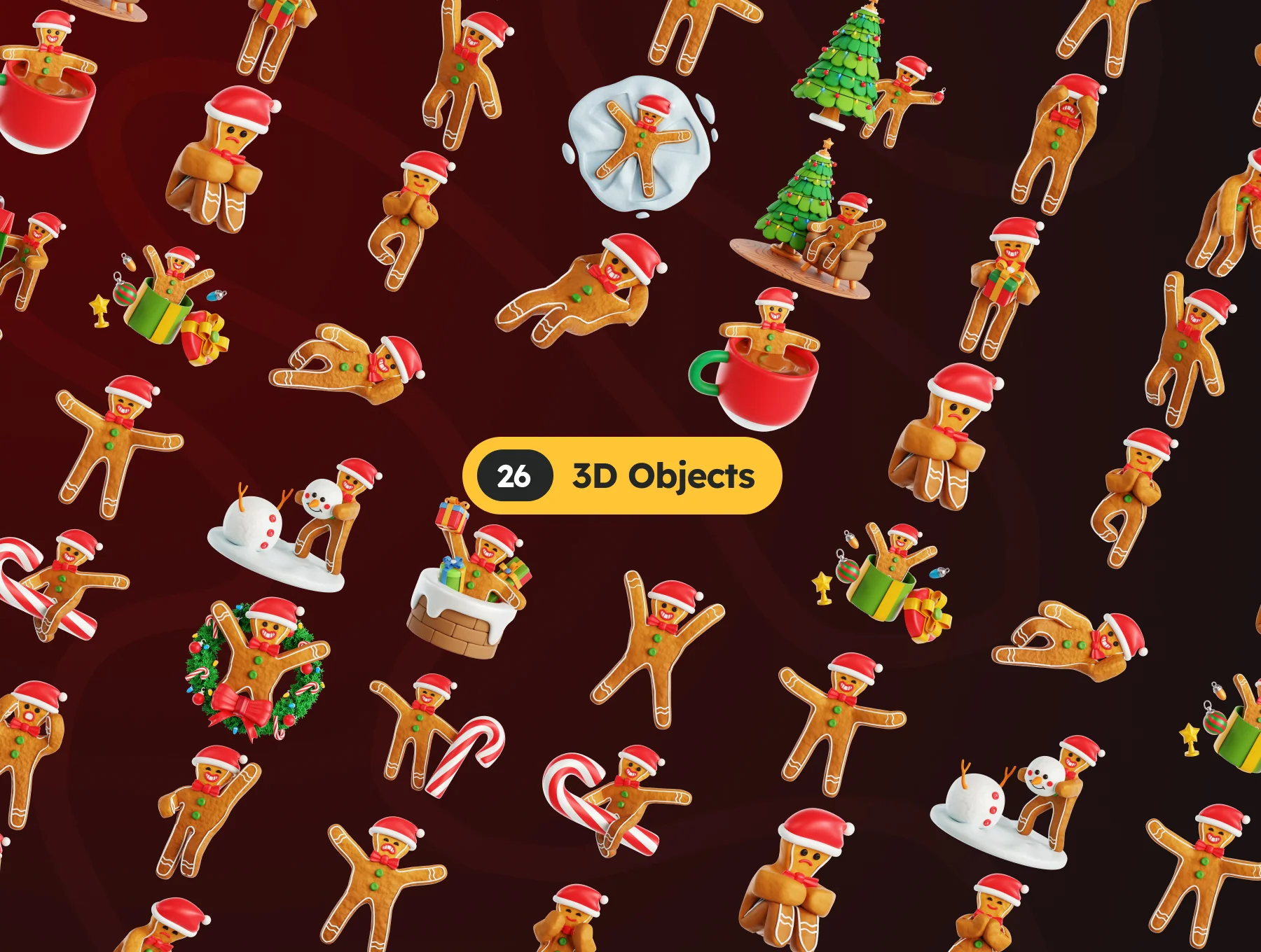 3D Gingerbread Man 5