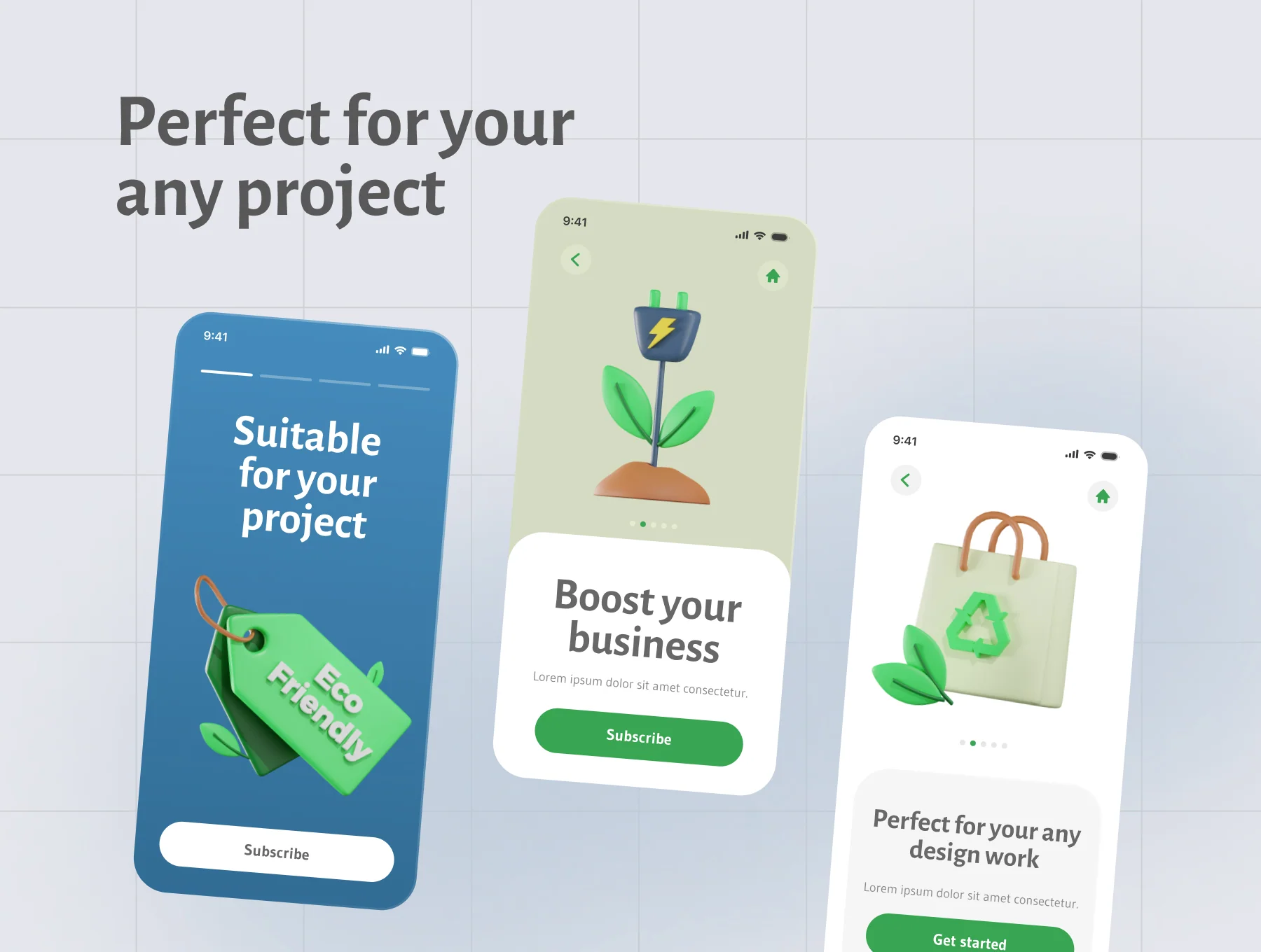 3D Go Green Icon Pack 4