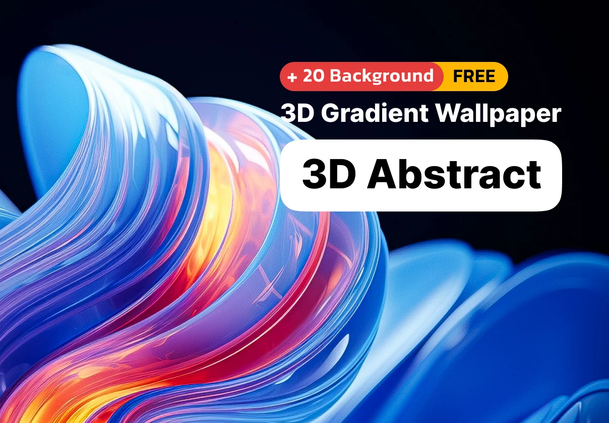 3D Gradient Wallpaper - Abstract background