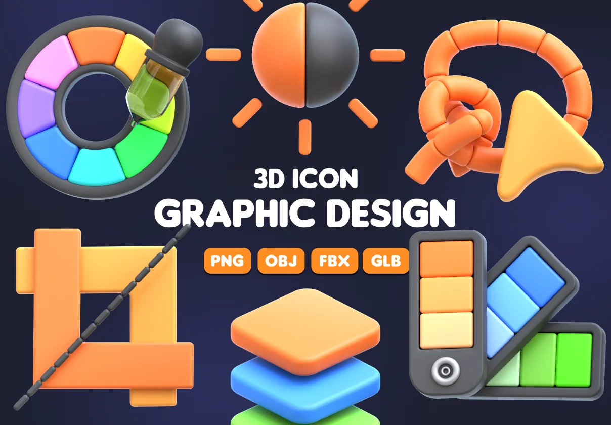 3D Graphic Design Icon