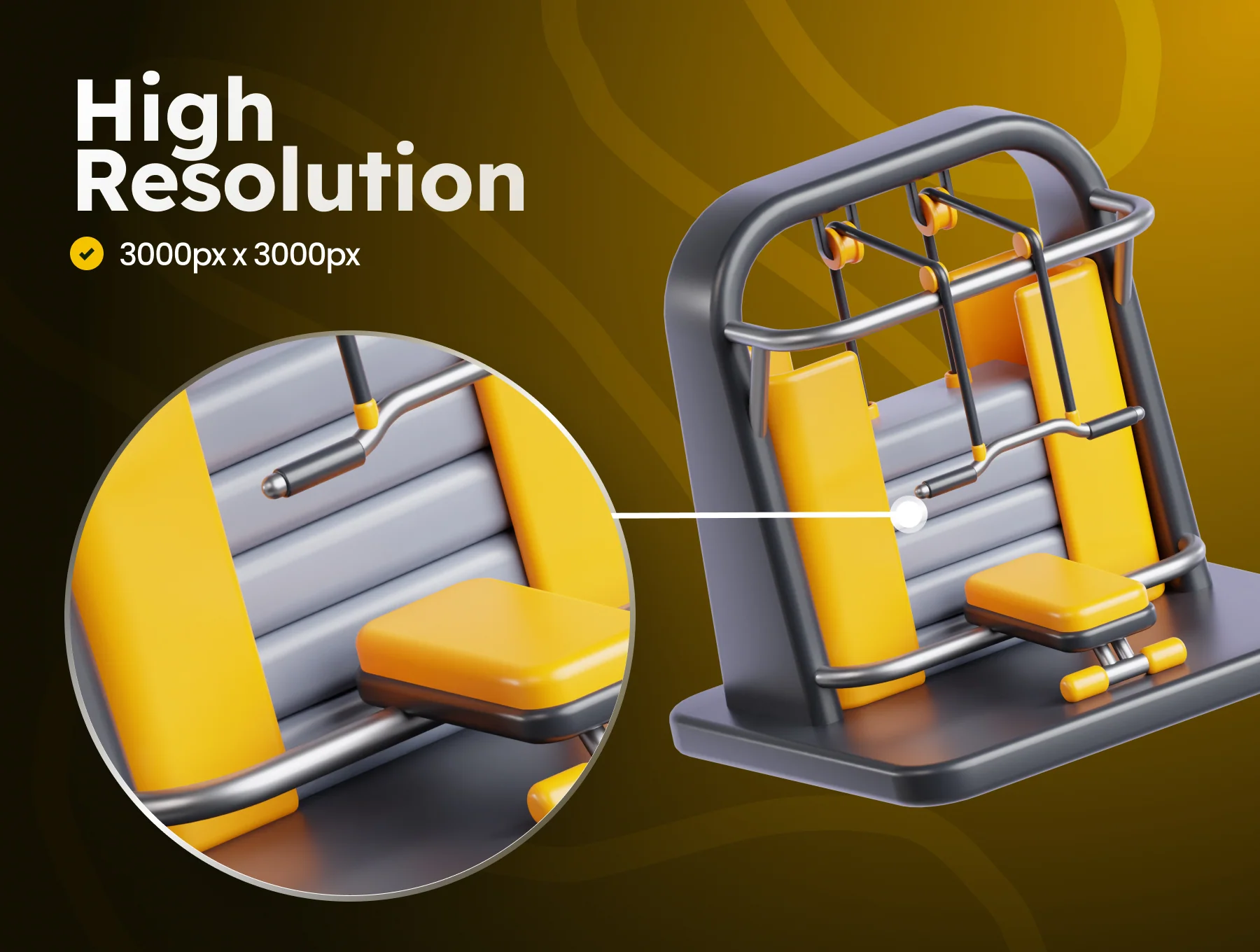 3D Gym and Fitness Illustrations 3