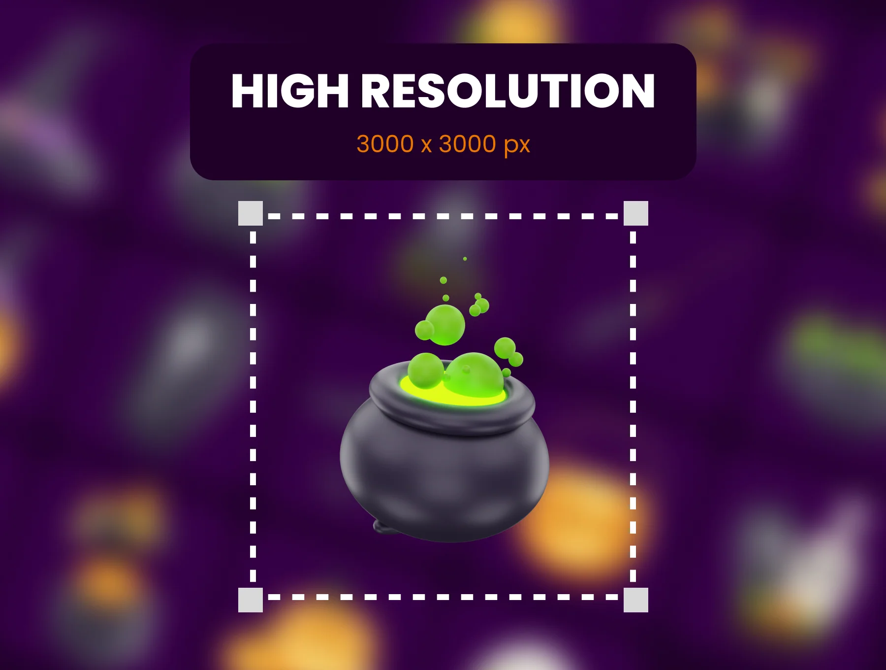 3D Halloween Icon Set Pack 4