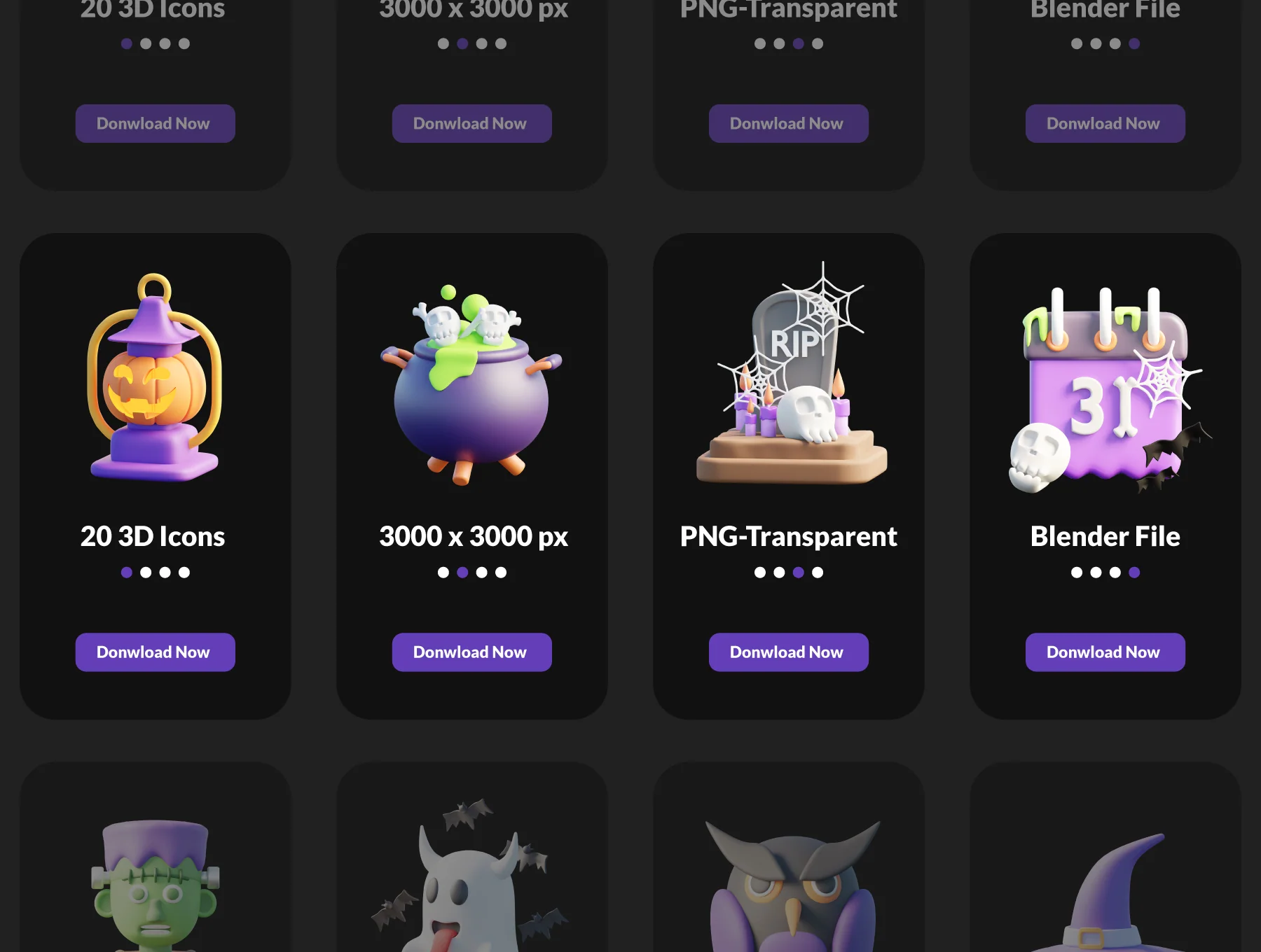 3D Halloween Icons 5