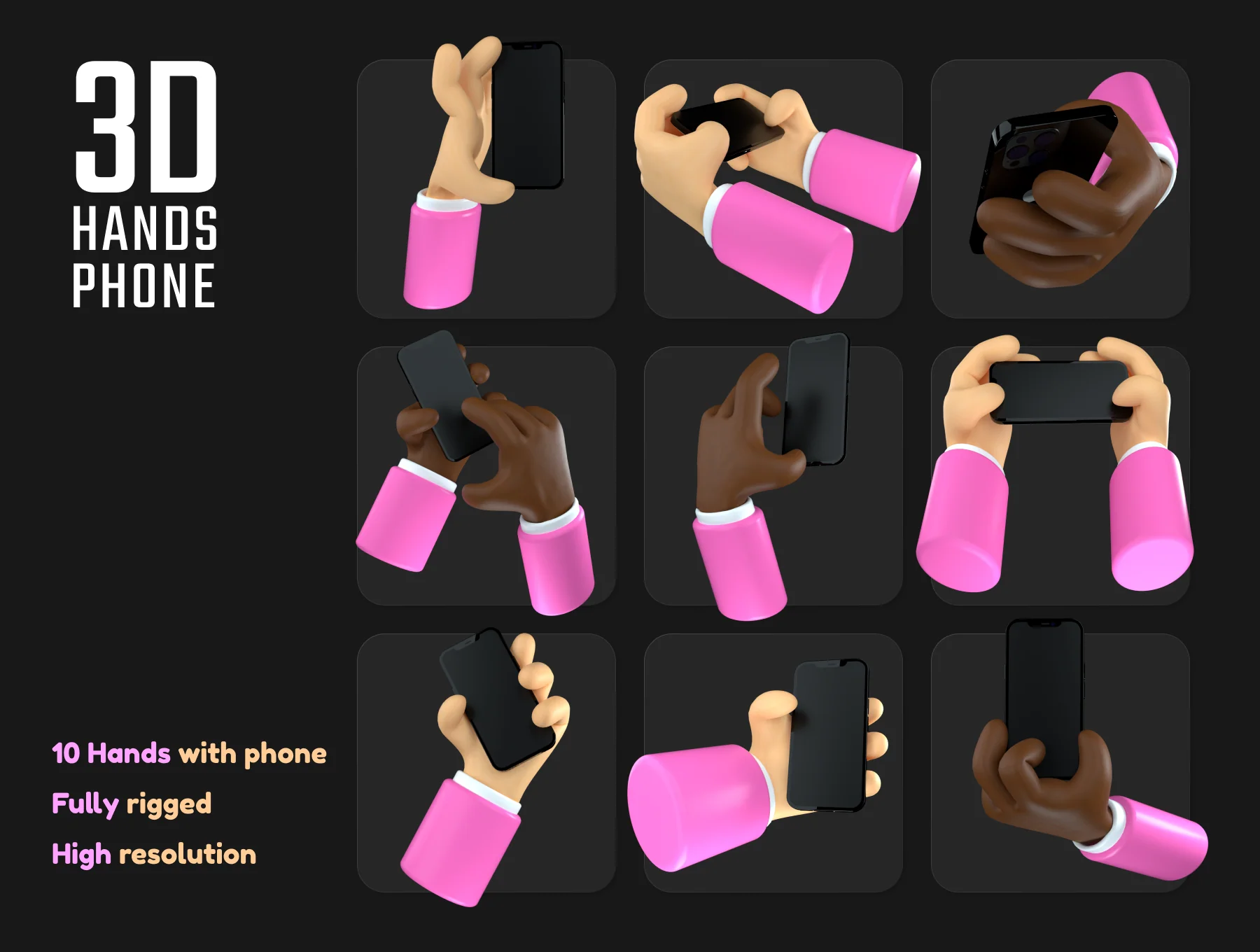 3D hands phone