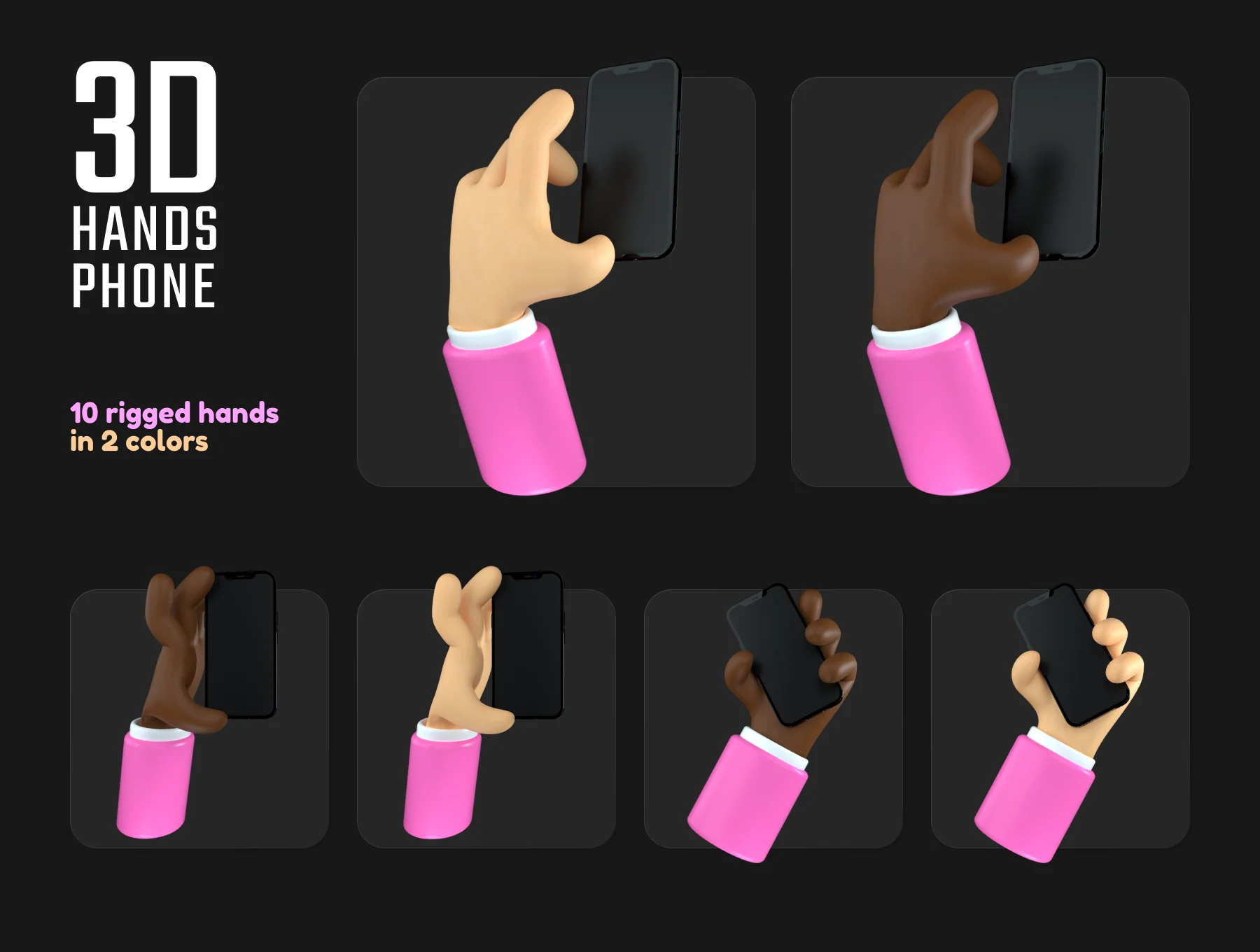 3D hands phone 2